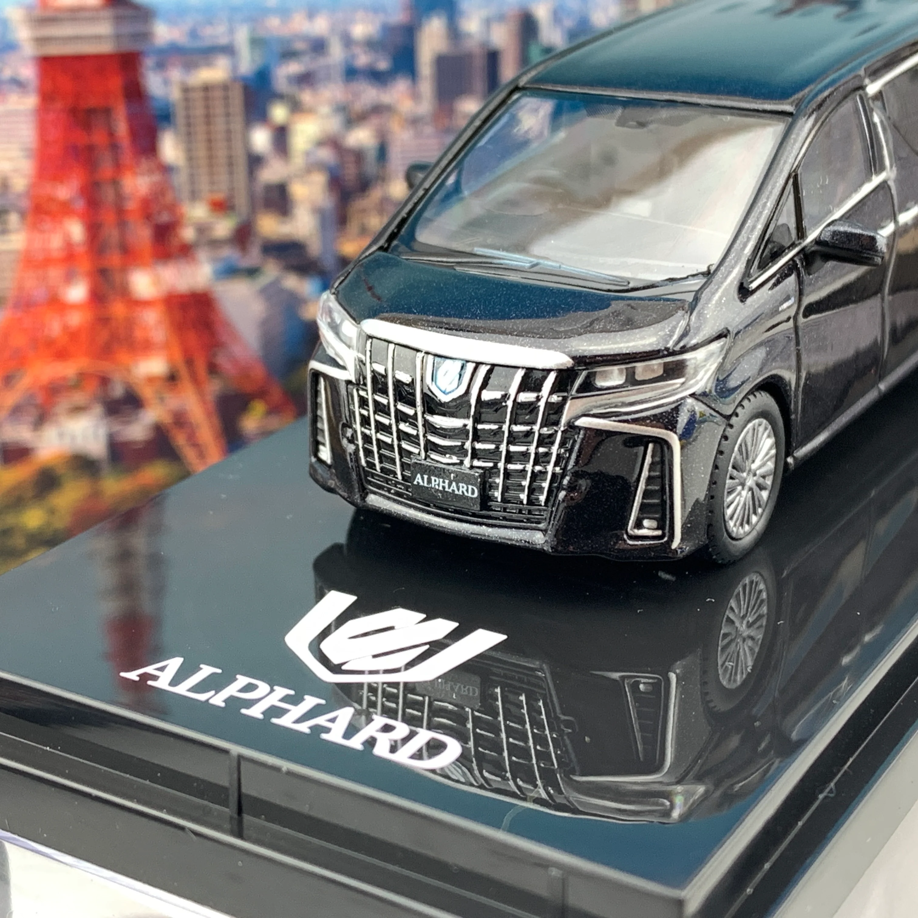 HOBBY JAPAN 1/64 Toyota ALPHARD HYBRID (H30W) AERO TYPE Black HJ641012HBK - Image 3