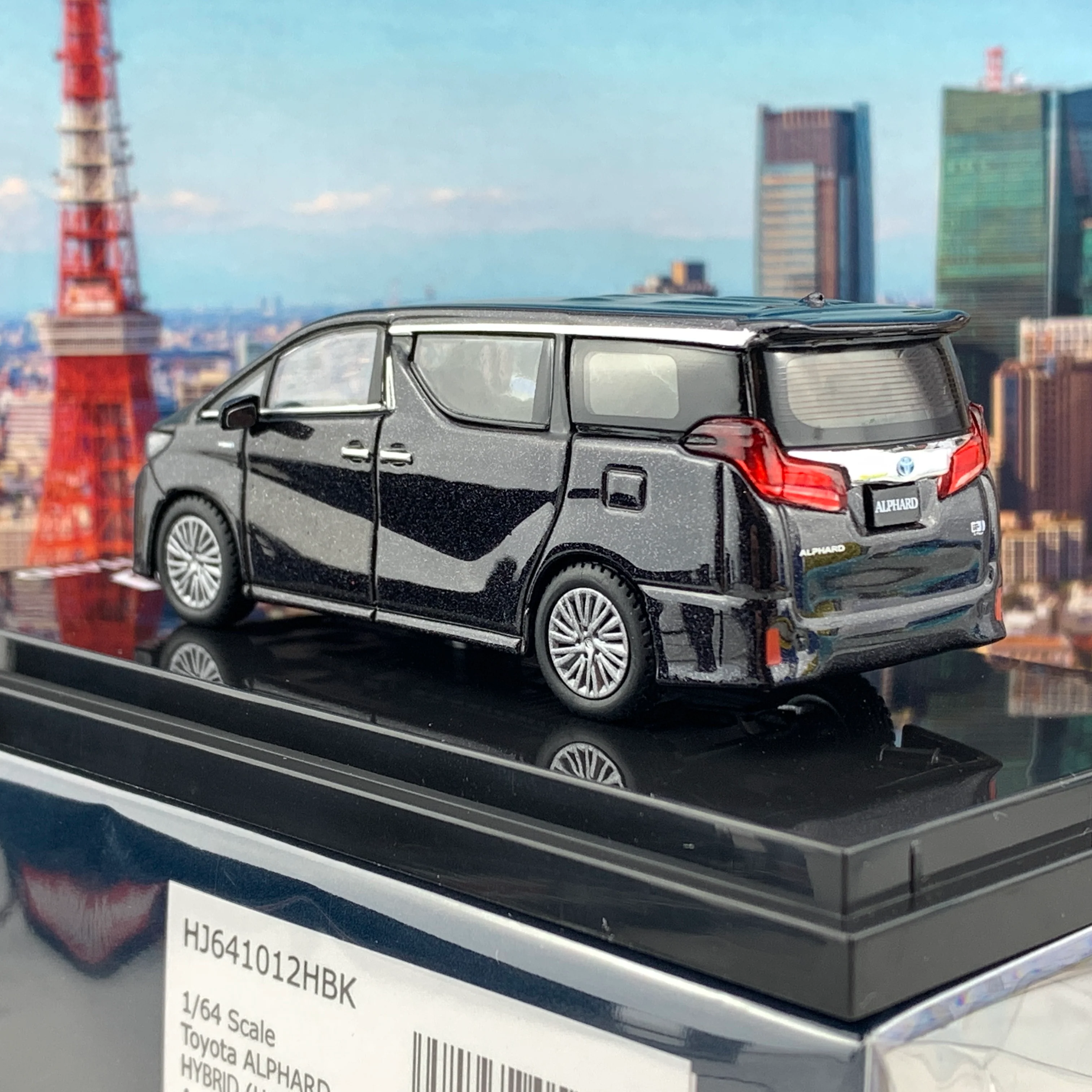 HOBBY JAPAN 1/64 Toyota ALPHARD HYBRID (H30W) AERO TYPE Black HJ641012HBK - Image 4