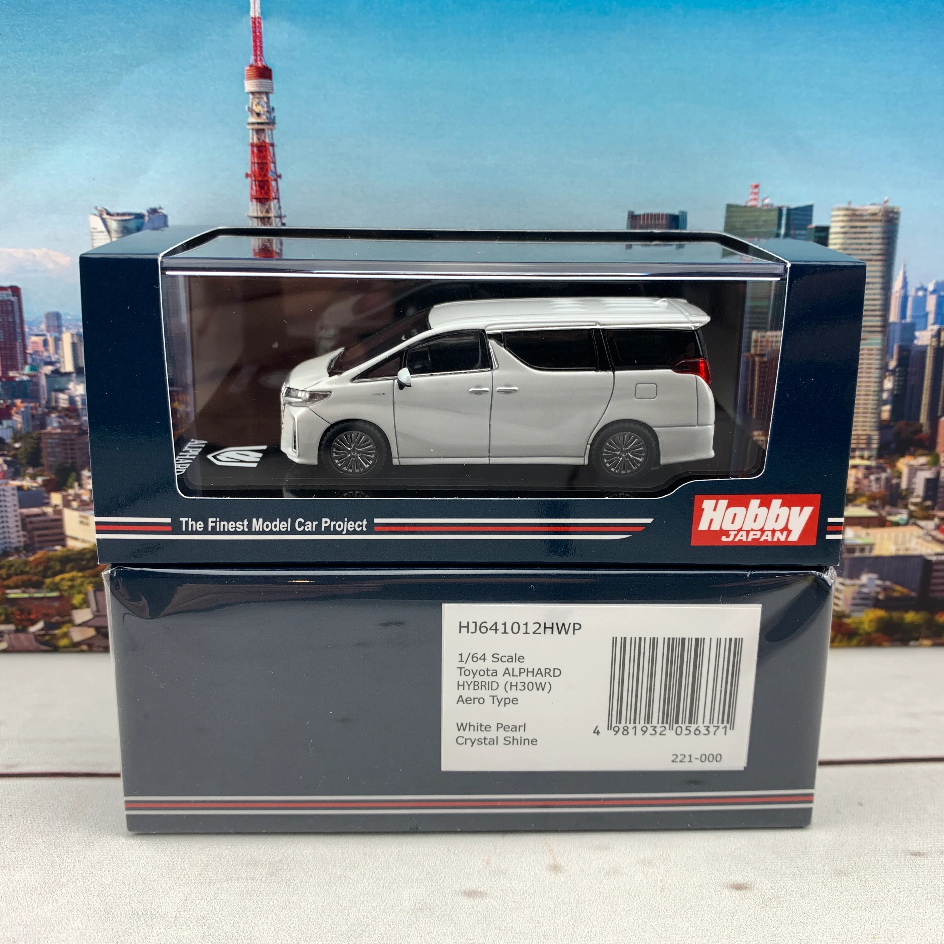 HOBBY JAPAN 1/64 Toyota ALPHARD HYBRID (H30W) AERO TYPE White Pearl HJ641012HWP - Image 6