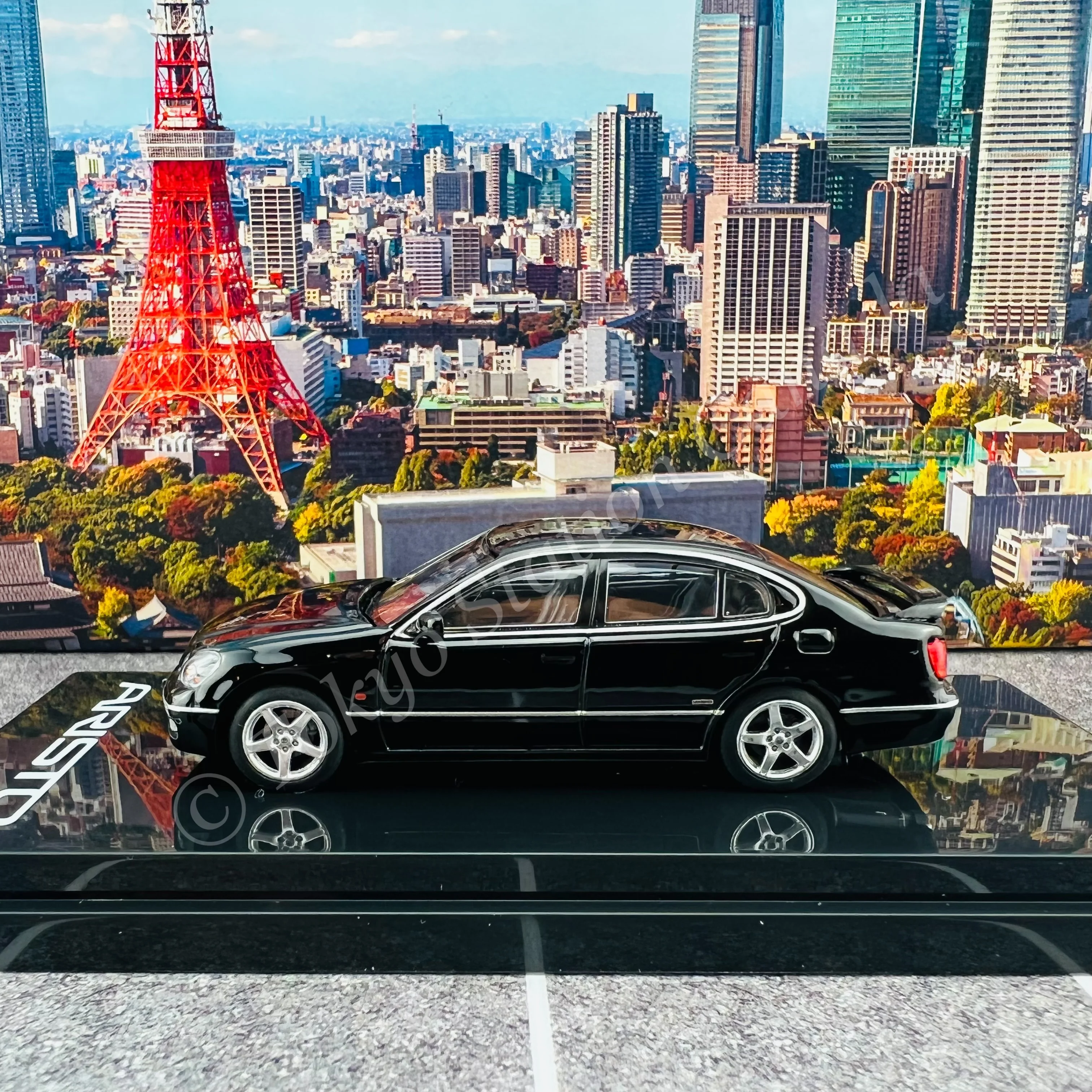 HOBBY JAPAN 1/64 Toyota ARISTO V300 VERTEX EDITION Black HJ641030ABK - Image 2