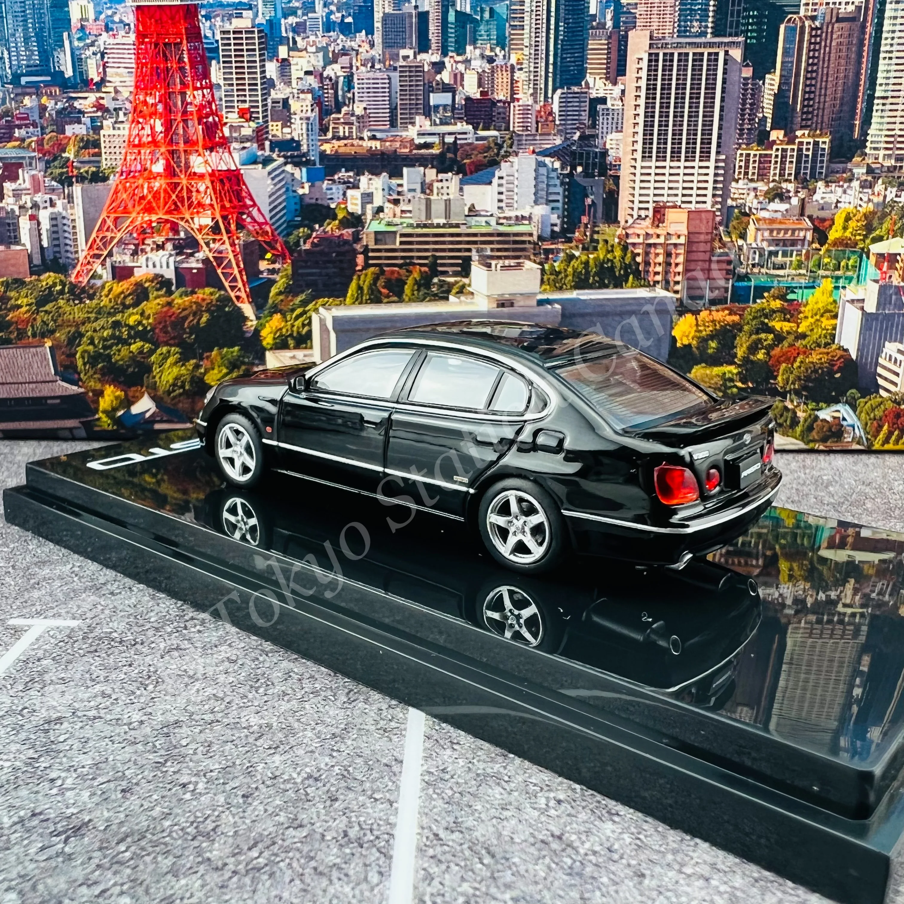 HOBBY JAPAN 1/64 Toyota ARISTO V300 VERTEX EDITION Black HJ641030ABK - Image 3