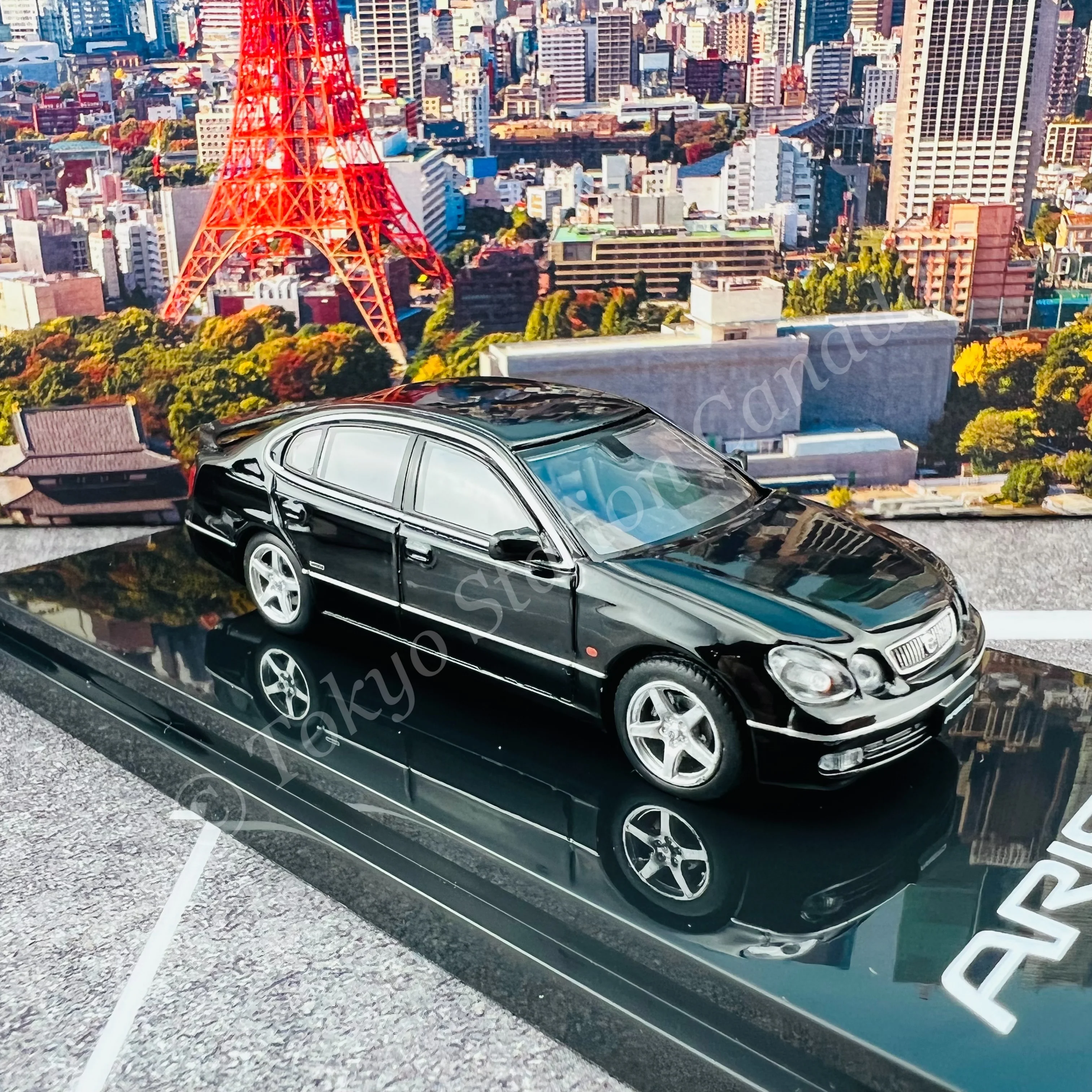 HOBBY JAPAN 1/64 Toyota ARISTO V300 VERTEX EDITION Black HJ641030ABK - Image 4