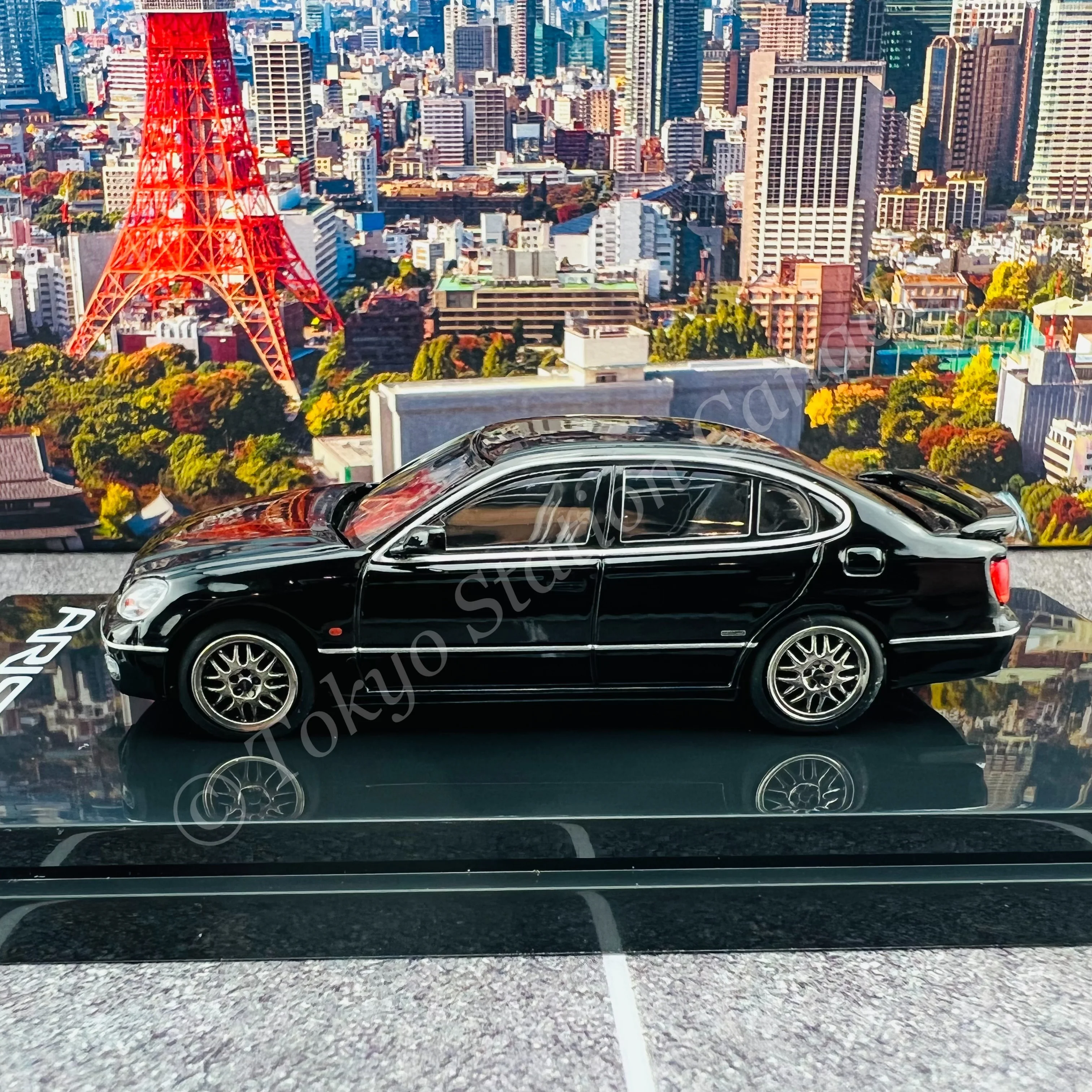 HOBBY JAPAN 1/64 Toyota ARISTO V300 VERTEX EDITION Customized Version Black HJ641030CBK - Image 2