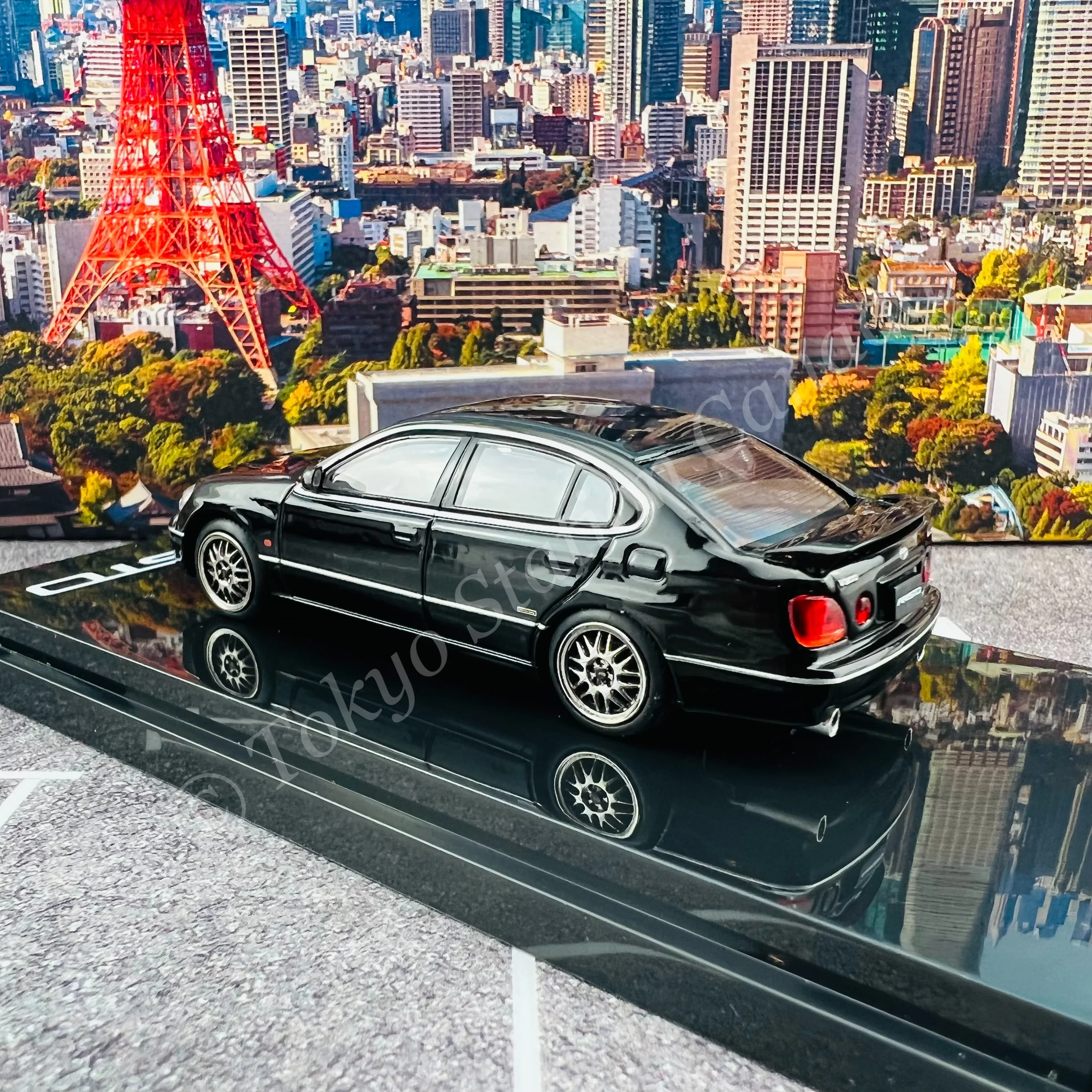 HOBBY JAPAN 1/64 Toyota ARISTO V300 VERTEX EDITION Customized Version Black HJ641030CBK - Image 3