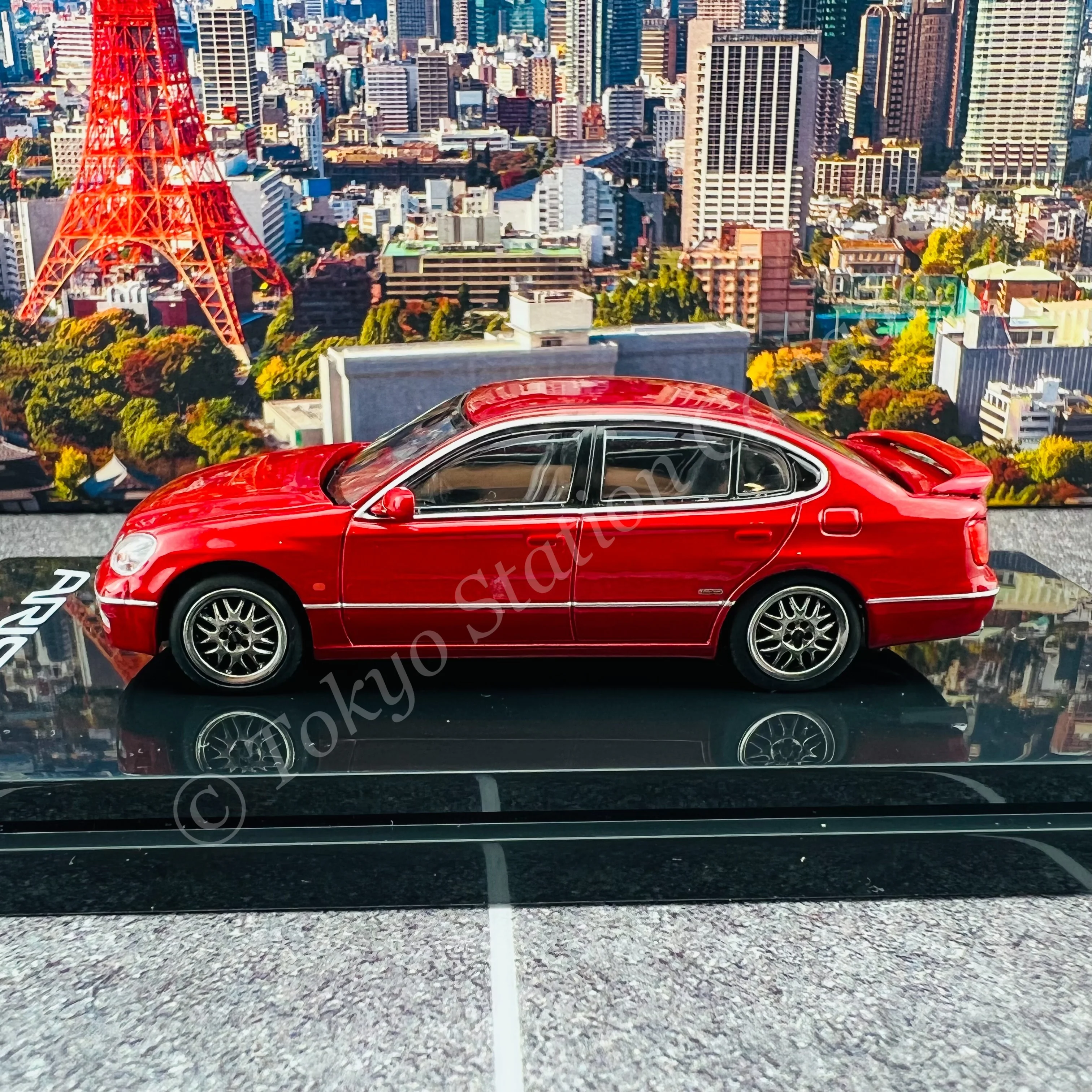 HOBBY JAPAN 1/64 Toyota ARISTO V300 VERTEX EDITION Customized Version Red Mica HJ641030CR - Image 2