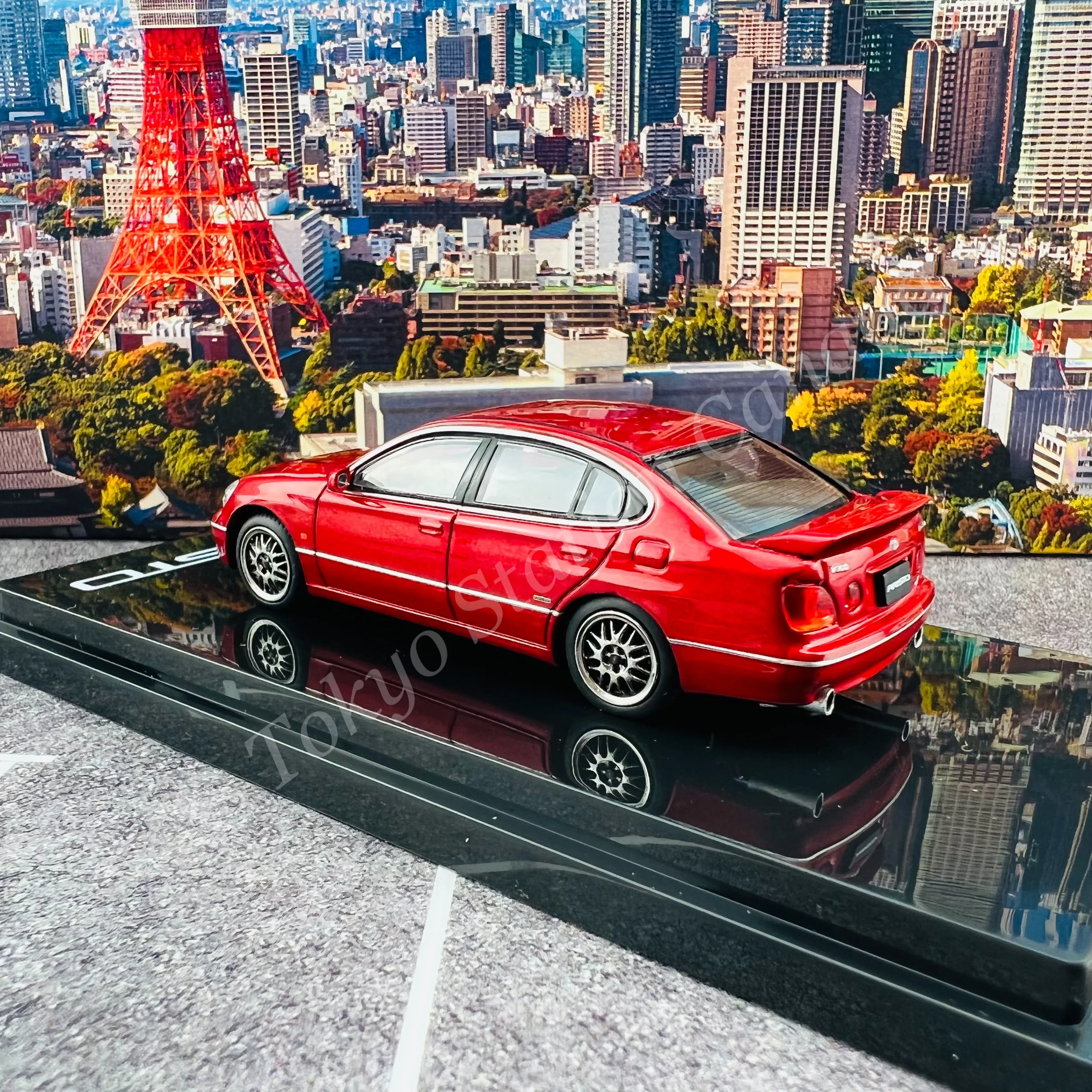 HOBBY JAPAN 1/64 Toyota ARISTO V300 VERTEX EDITION Customized Version Red Mica HJ641030CR - Image 3