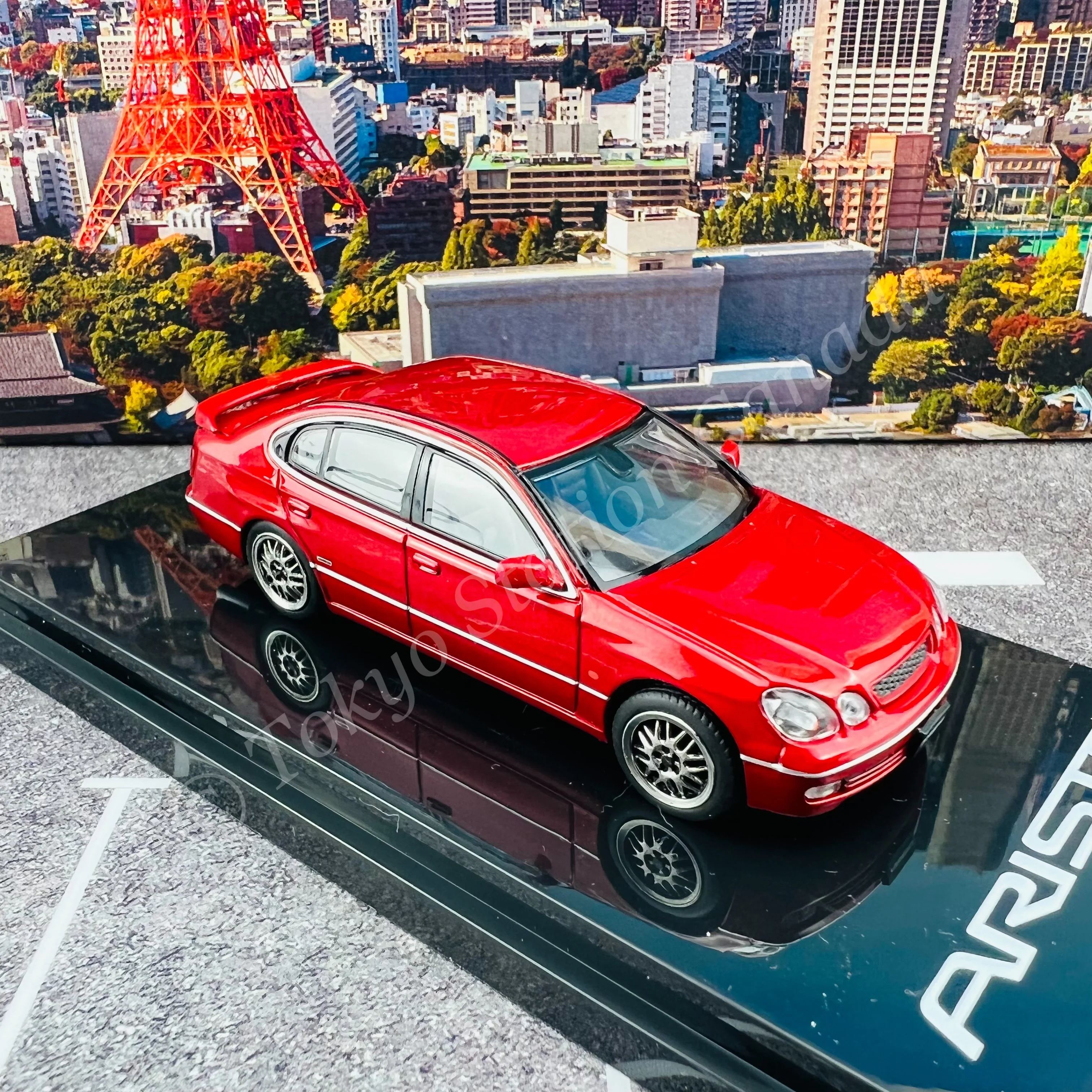 HOBBY JAPAN 1/64 Toyota ARISTO V300 VERTEX EDITION Customized Version Red Mica HJ641030CR - Image 4
