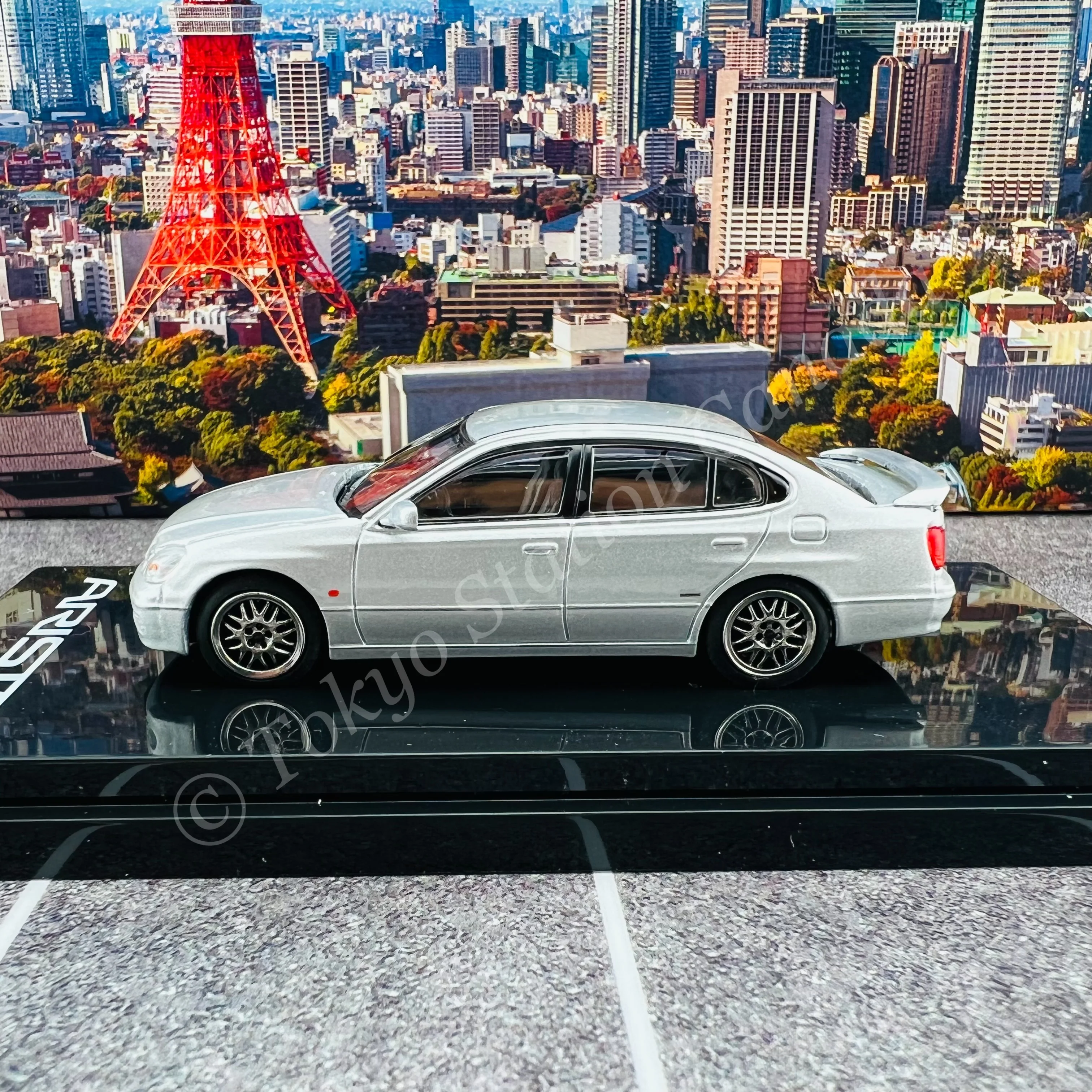 HOBBY JAPAN 1/64 Toyota ARISTO V300 VERTEX EDITION Customized Version Silver HJ641030CS - Image 2