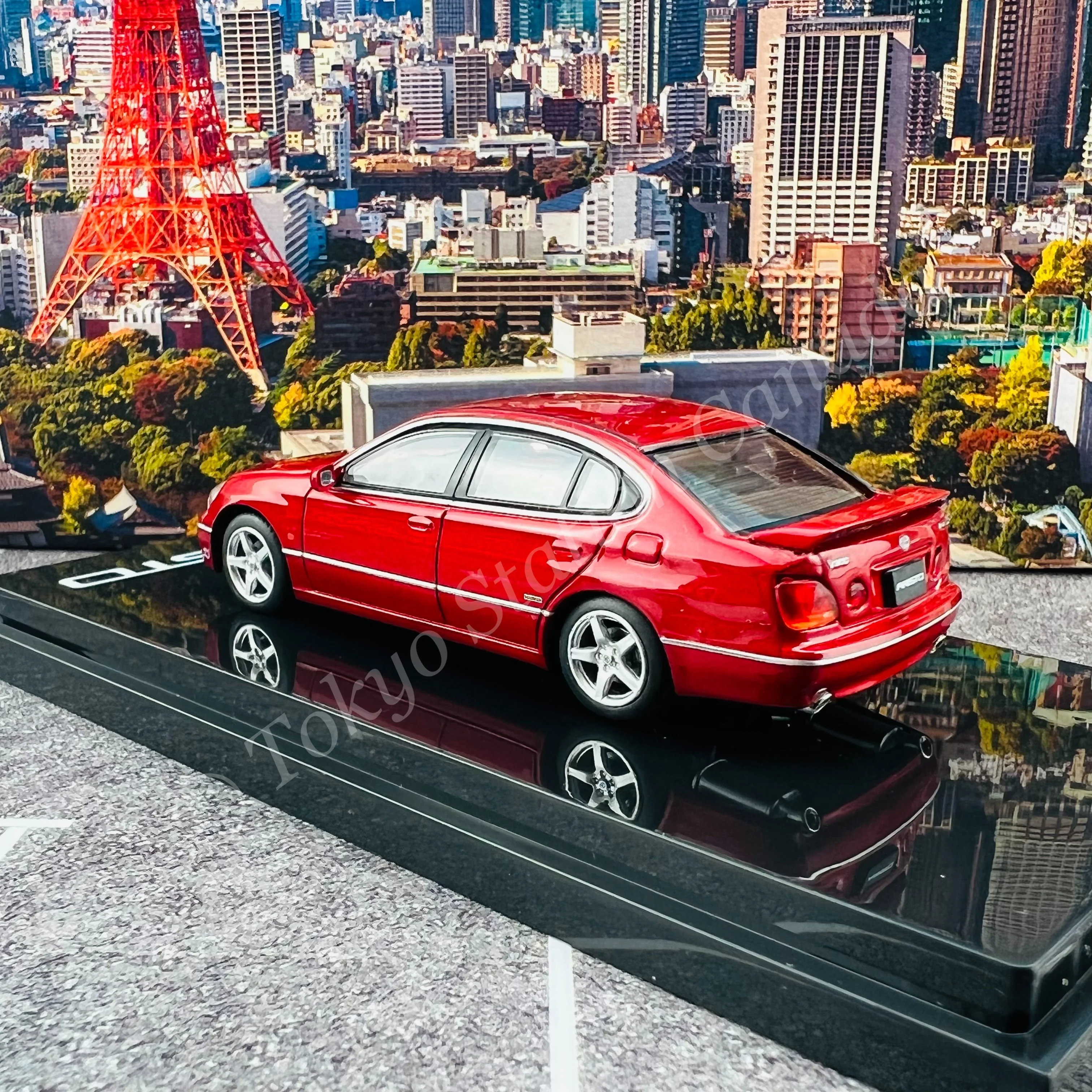 HOBBY JAPAN 1/64 Toyota ARISTO V300 VERTEX EDITION Red HJ641030AR - Image 3