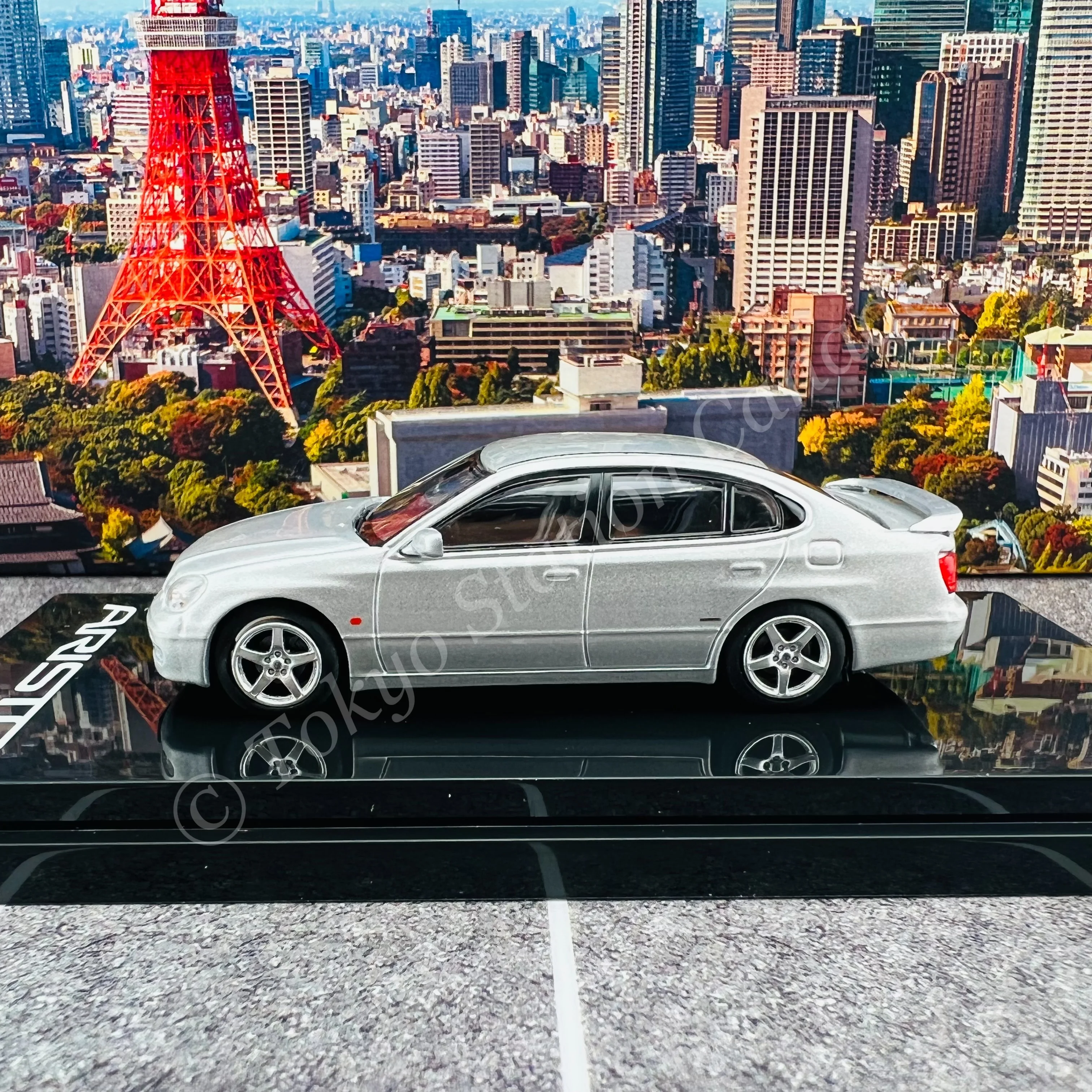 HOBBY JAPAN 1/64 Toyota ARISTO V300 VERTEX EDITION Silver Metallic HJ641030AS - Image 2