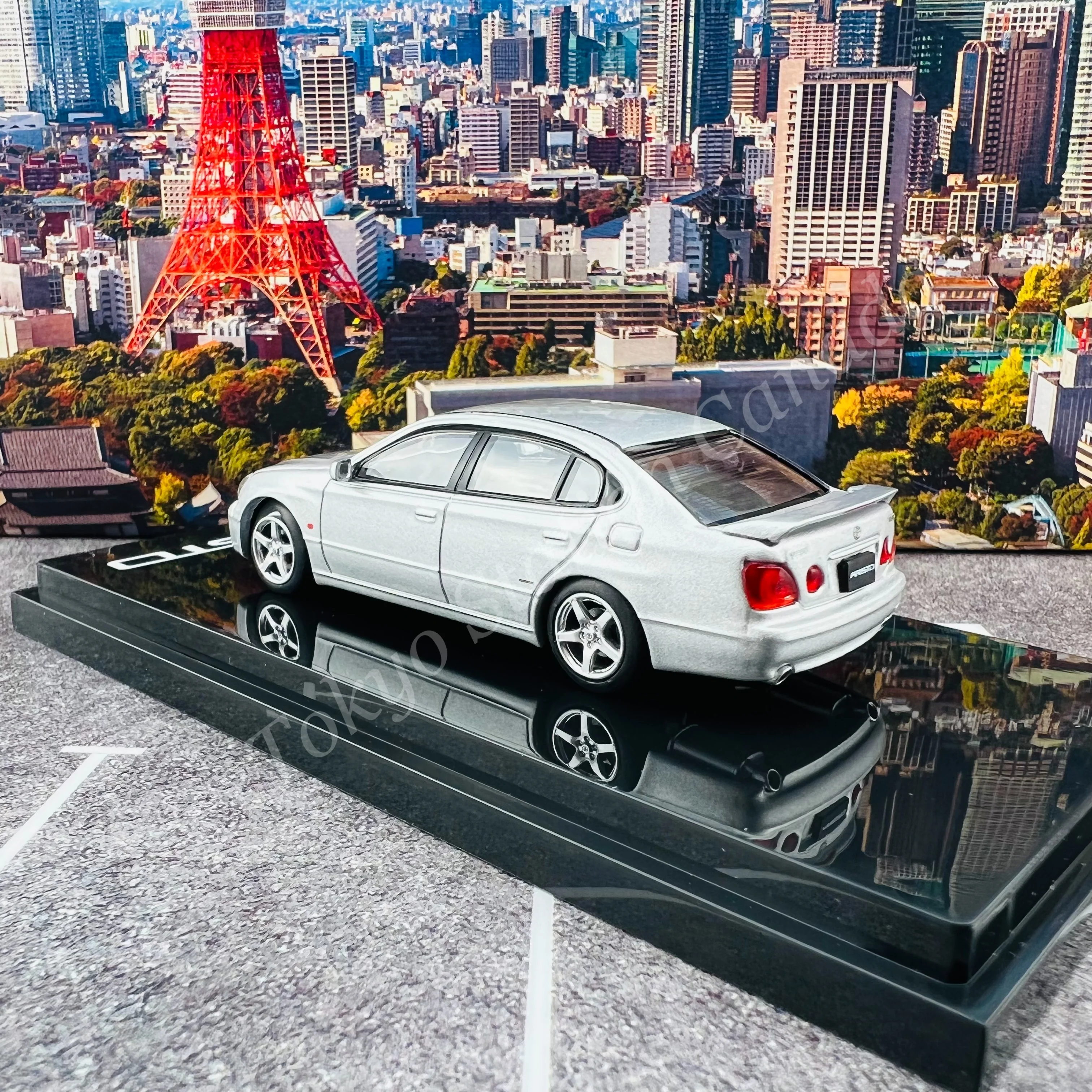 HOBBY JAPAN 1/64 Toyota ARISTO V300 VERTEX EDITION Silver Metallic HJ641030AS - Image 3