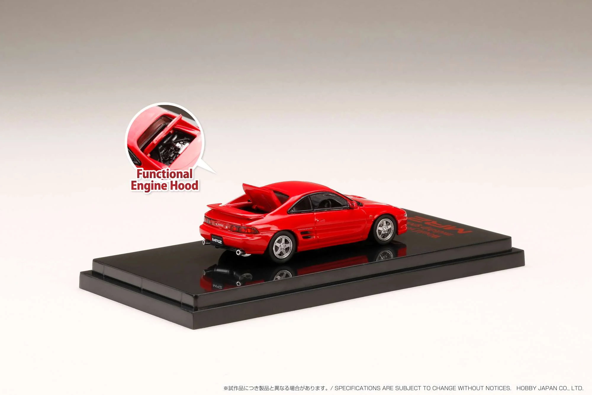 HOBBY JAPAN 1/64 Toyota MR2 (SW20) GT-S Customized Version Red HJ641045CR - Image 2