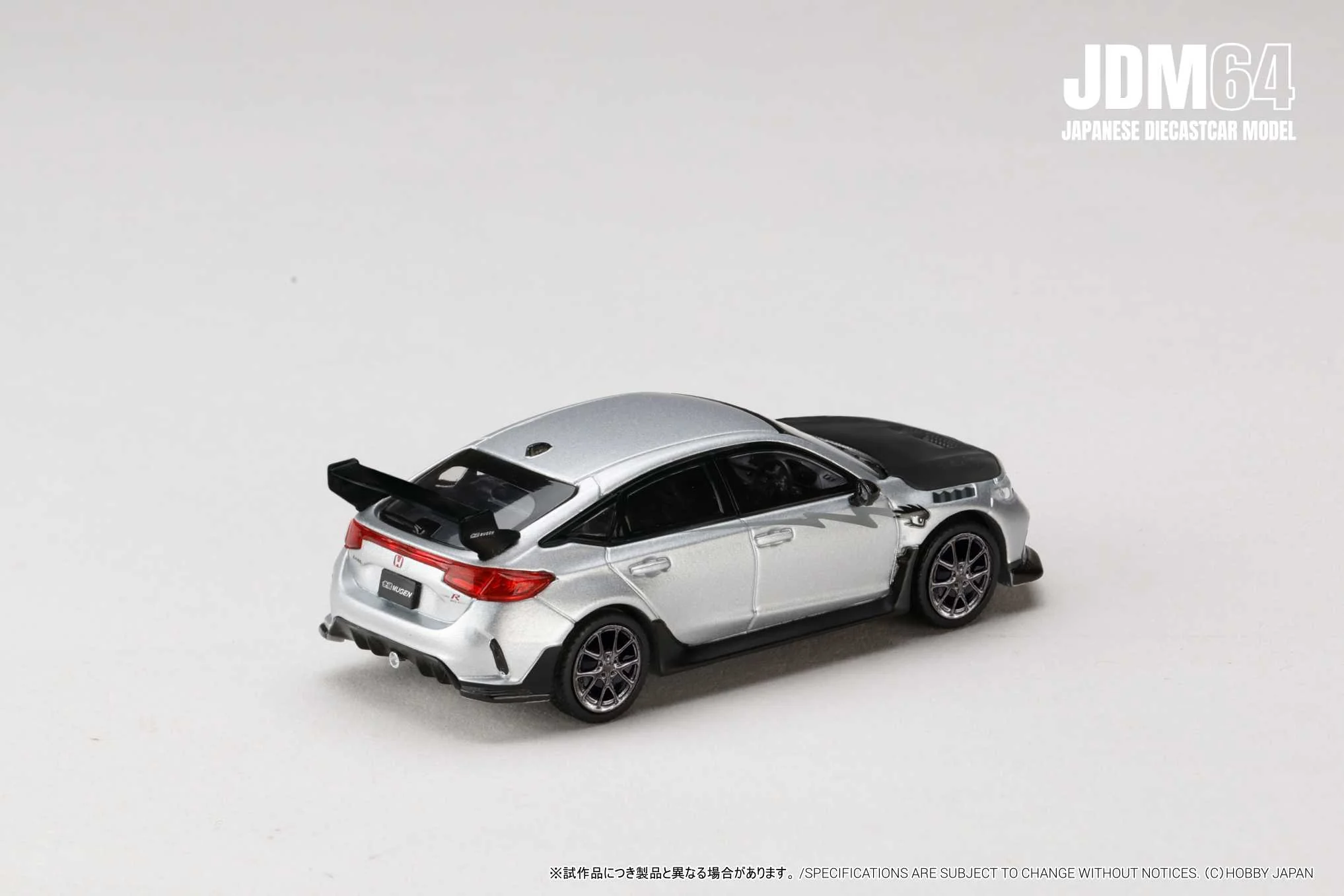 PREORDER HOBBY JAPAN JDM64 1/64 Civic Type R (FL5) Mugen Group.B 2024 - MATTE SILVER HJDM005B-33 (Approx. Release Date : Q3 2026 subjects to the manufacturer's final decision) - Image 3