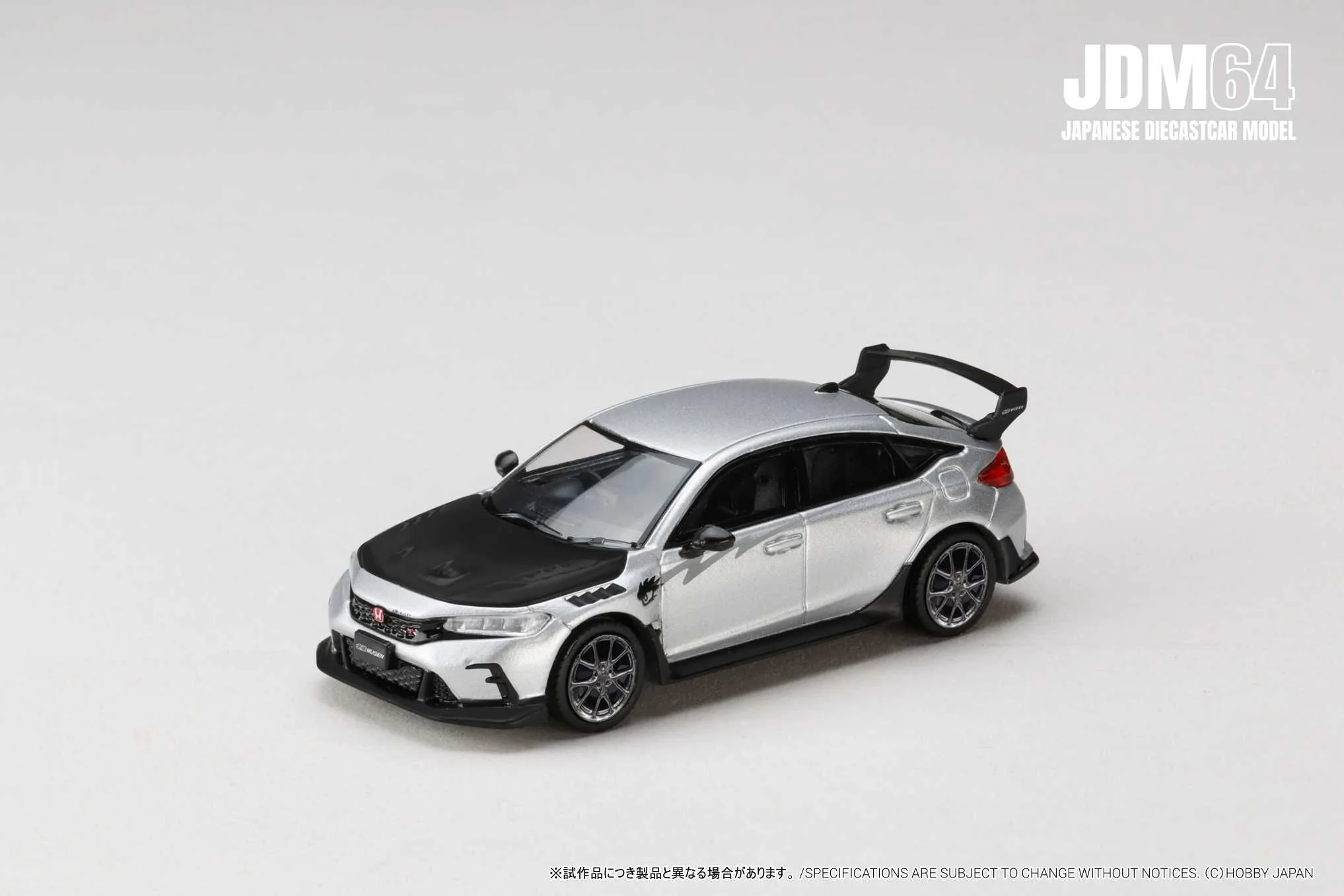 PREORDER HOBBY JAPAN JDM64 1/64 Civic Type R (FL5) Mugen Group.B 2024 - MATTE SILVER HJDM005B-33 (Approx. Release Date : Q3 2026 subjects to the manufacturer's final decision) - Image 4