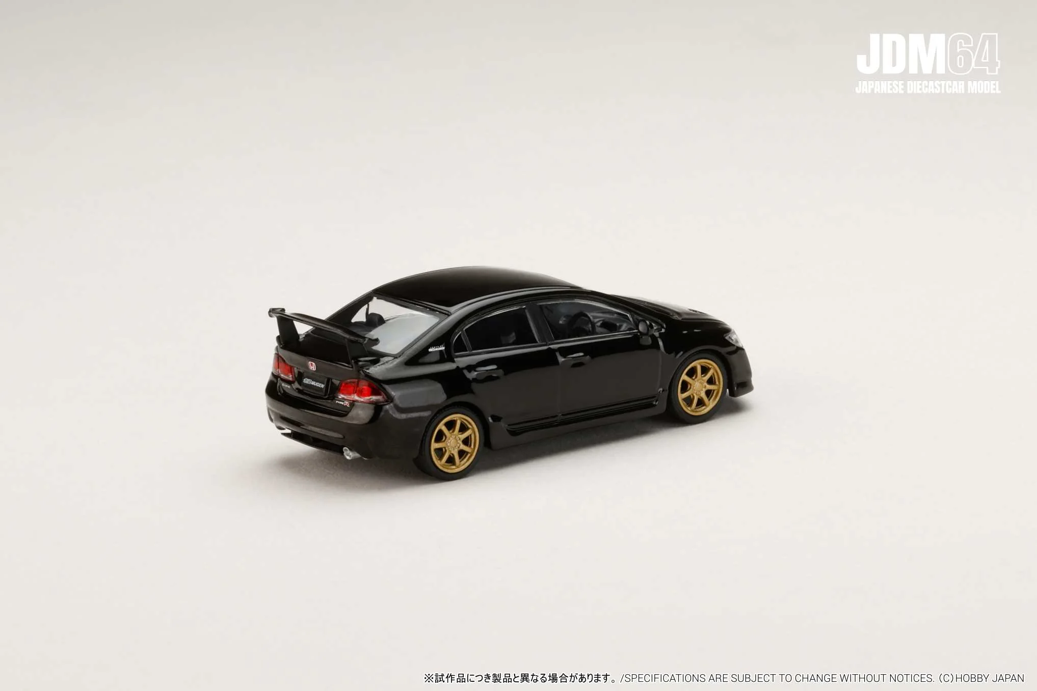 PREORDER HOBBY JAPAN JDM64 1/64 MUGEN CIVIC TYPE R (FD2) Crystal Black Pearl HJDM010-17 (Approx. Release Date : Q2 2026 subjects to the manufacturer's final decision) - Image 2
