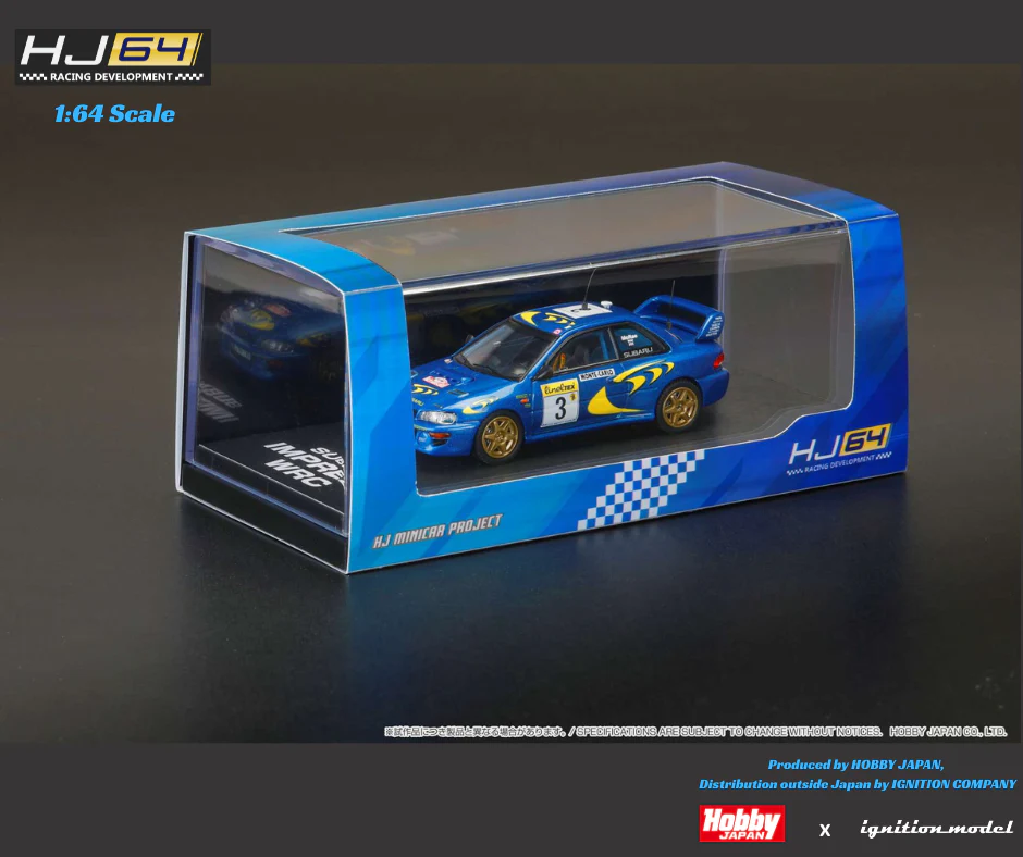 HOBBY JAPAN x IG 1/64 SUBARU IMPREZA WRC 1997 #3 (MONTE CARLO) HJR642041A - Image 2