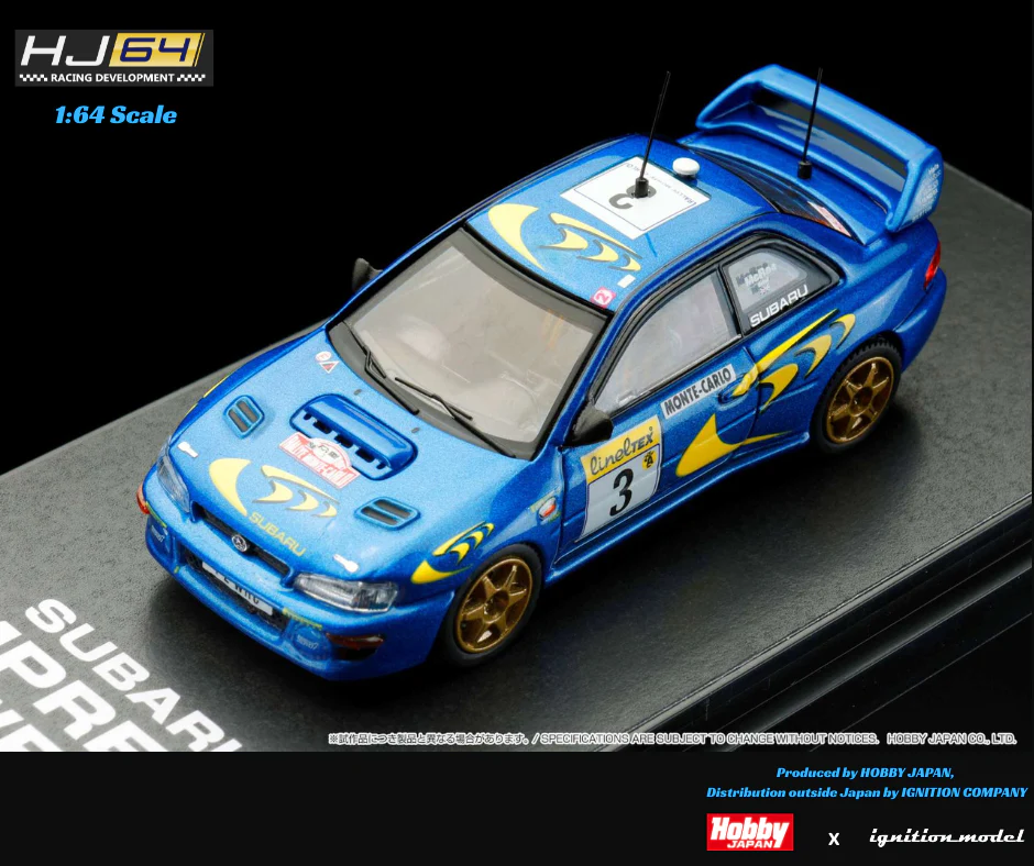 HOBBY JAPAN x IG 1/64 SUBARU IMPREZA WRC 1997 #3 (MONTE CARLO) HJR642041A - Image 4