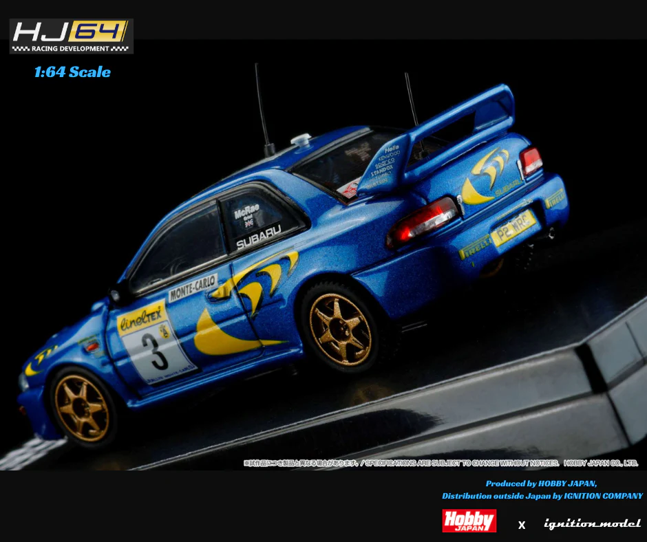 HOBBY JAPAN x IG 1/64 SUBARU IMPREZA WRC 1997 #3 (MONTE CARLO) HJR642041A - Image 6