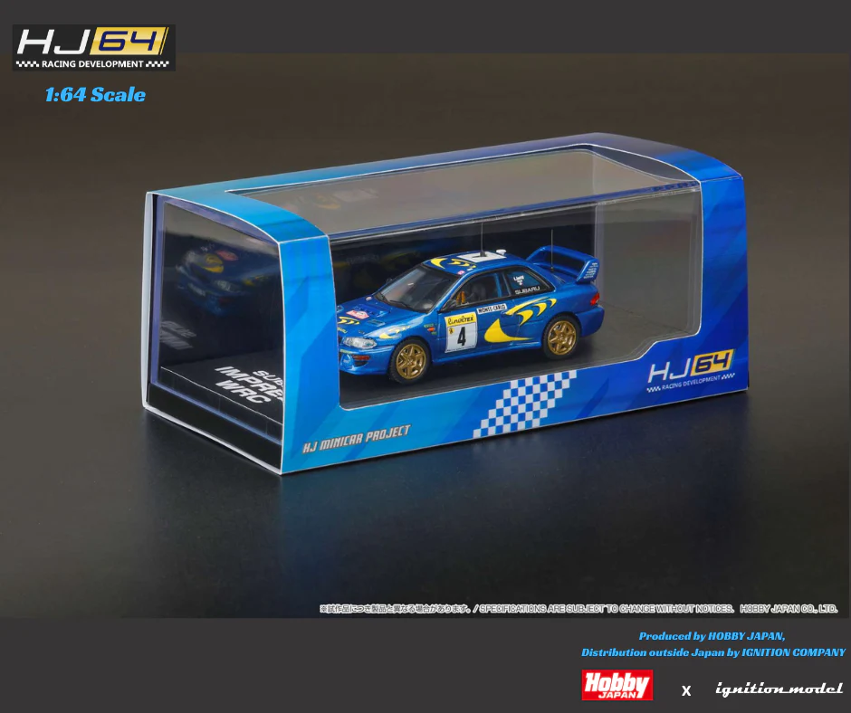 HOBBY JAPAN x IG 1/64 SUBARU IMPREZA WRC 1997  #4 (MONTE CARLO) / WINNER HJR642041B - Image 2