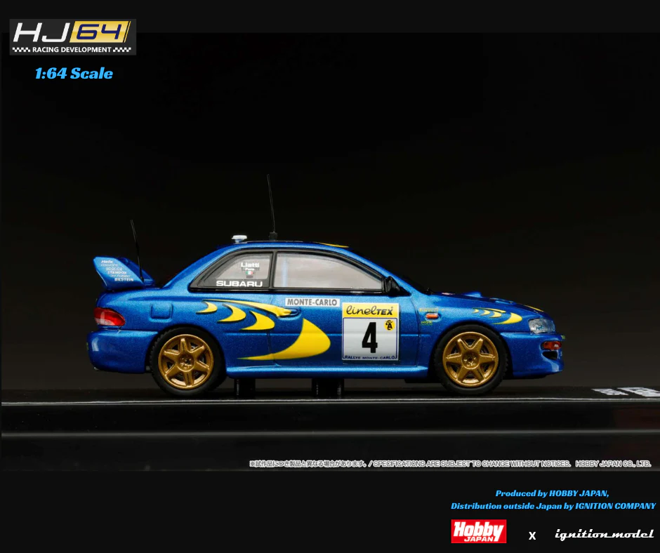 HOBBY JAPAN x IG 1/64 SUBARU IMPREZA WRC 1997  #4 (MONTE CARLO) / WINNER HJR642041B - Image 3