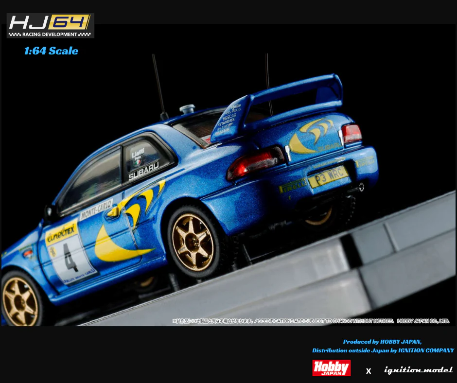 HOBBY JAPAN x IG 1/64 SUBARU IMPREZA WRC 1997  #4 (MONTE CARLO) / WINNER HJR642041B - Image 5