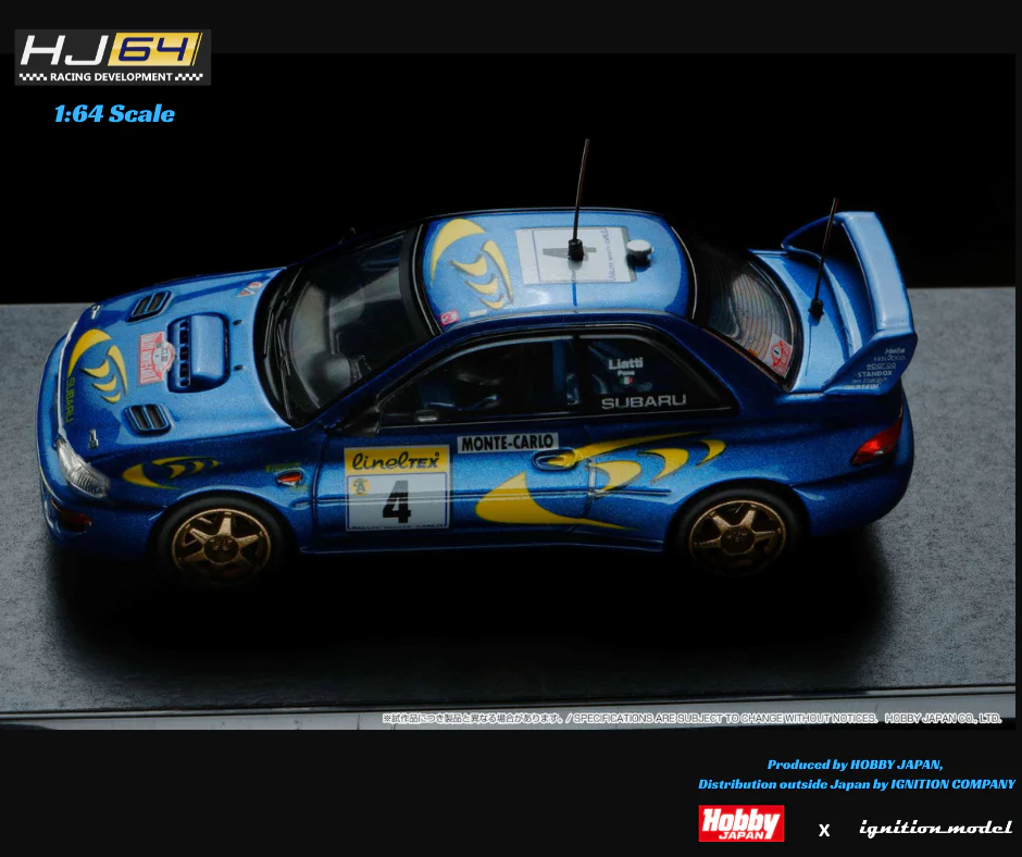 HOBBY JAPAN x IG 1/64 SUBARU IMPREZA WRC 1997  #4 (MONTE CARLO) / WINNER HJR642041B - Image 6