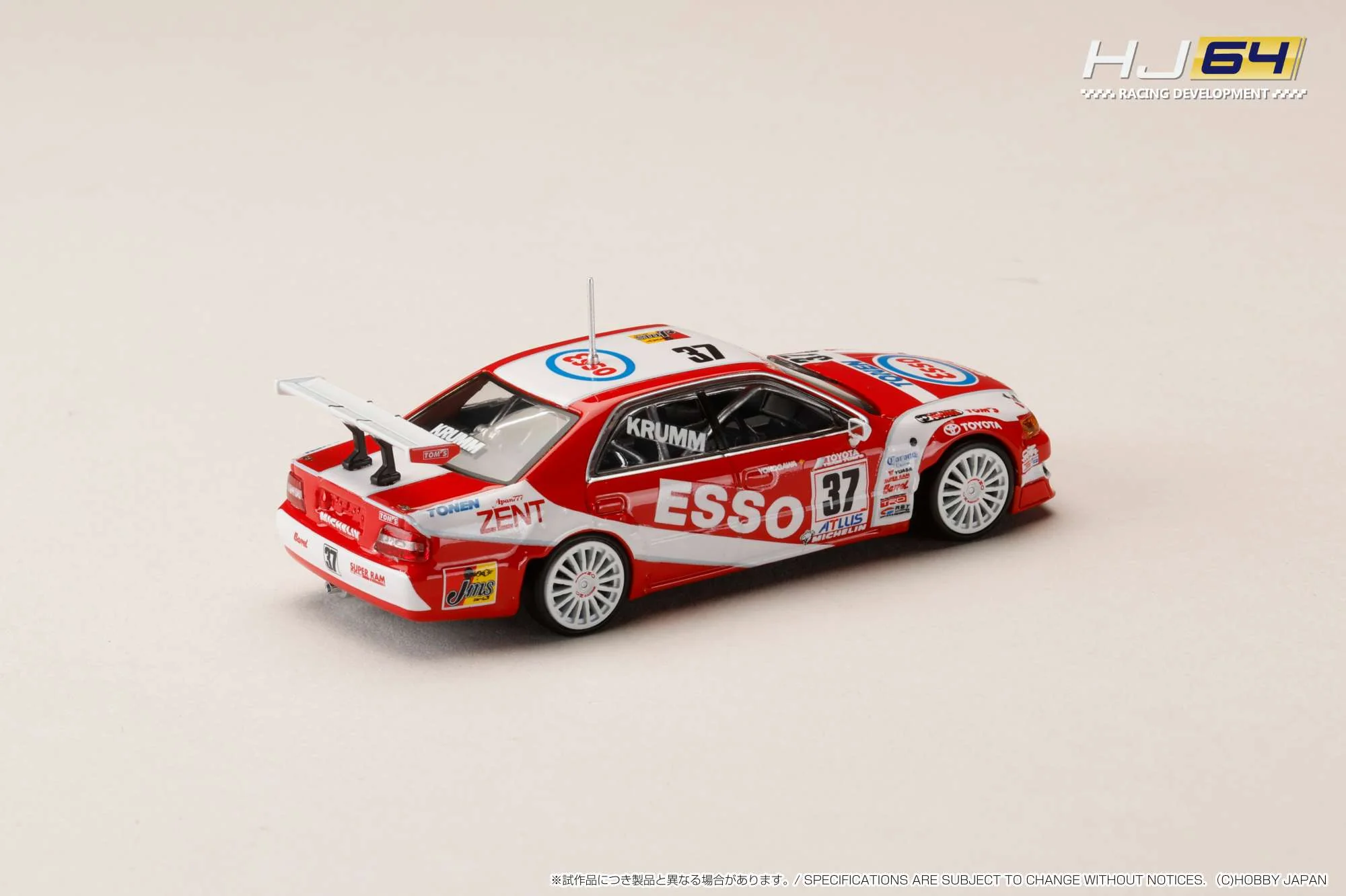 HOBBY JAPAN x IG 1/64 ZESSO TONEN TOM'S Chaser (#37) 1997 JTCC HJR641072C - Image 2