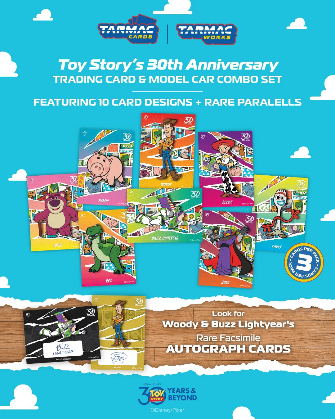 PREORDER Tarmac Works HOBBY64 1/64 Pandem Toyota GR Yaris Toy Story - 30th Anniversary Model Car + Trading Cards Combo Set T64-080-TS2 (Approx. Release Date :  JUNE 2026 subject to manufacturer's final decision) - Image 3