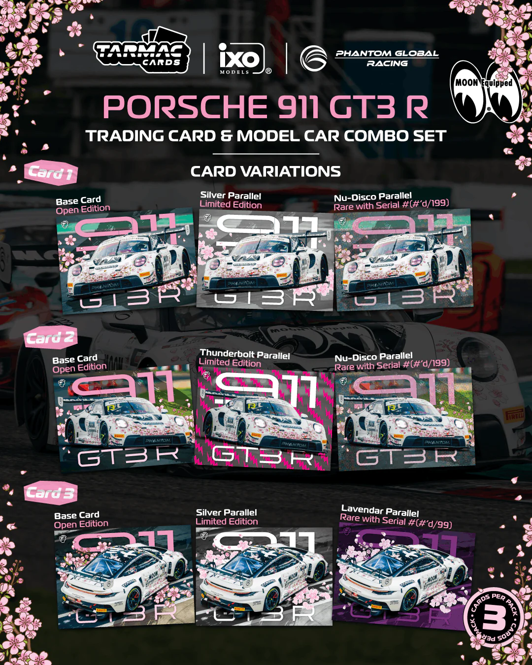 PREORDER HOBBY64 1/64 Porsche 911 GT3 R Suzuka 1000km - Intercontinental GT Challenge 2025 Phantom Global Racing Model Car + Trading Cards Combo Set T64-084-25SUZ13 (Approx. Release Date :  JUNE 2026 subject to manufacturer's final decision) - Image 2