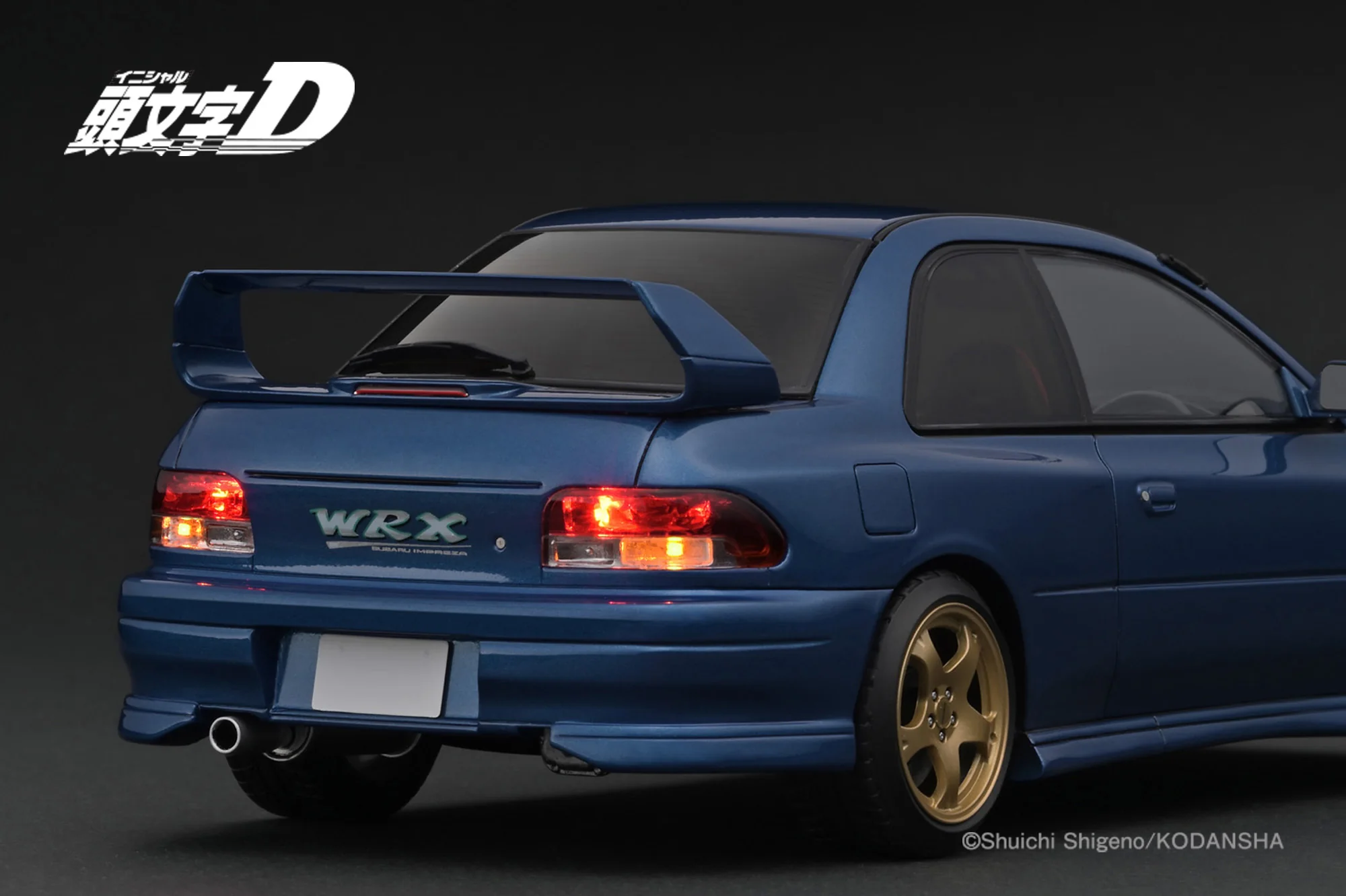 Ignition Model 1/18 	INITIAL D SUBARU Impreza WRX type R Sti Version V (GC8) Blue With LED light IG3539 - Image 4