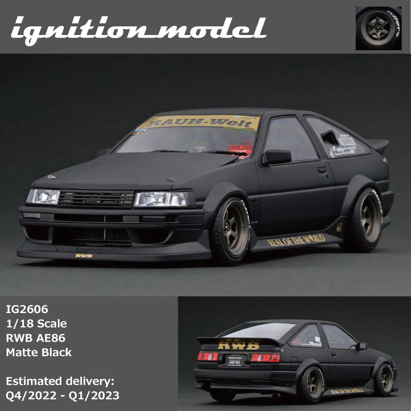 Ignition Model 1/18 RWB AE86 Matte Black IG2606 - Image 7