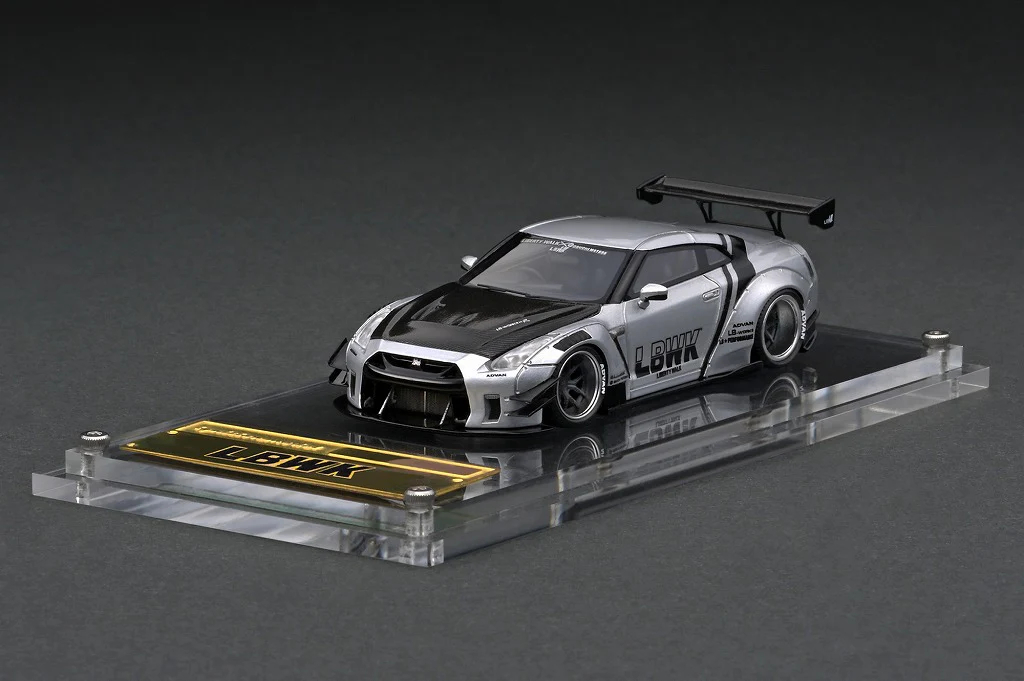 Ignition Model 1/64 HIGH-END RESIN MODEL LB-WORKS Nissan GT-R R35 type 2 Silver IG2369 - Image 2