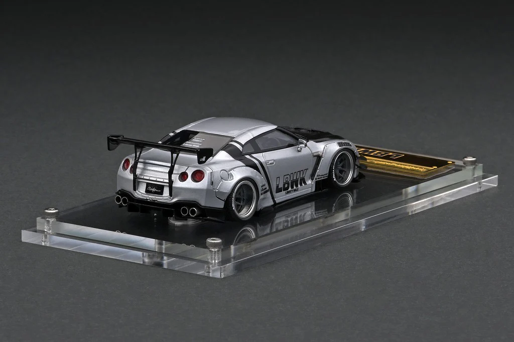 Ignition Model 1/64 HIGH-END RESIN MODEL LB-WORKS Nissan GT-R R35 type 2 Silver IG2369 - Image 3