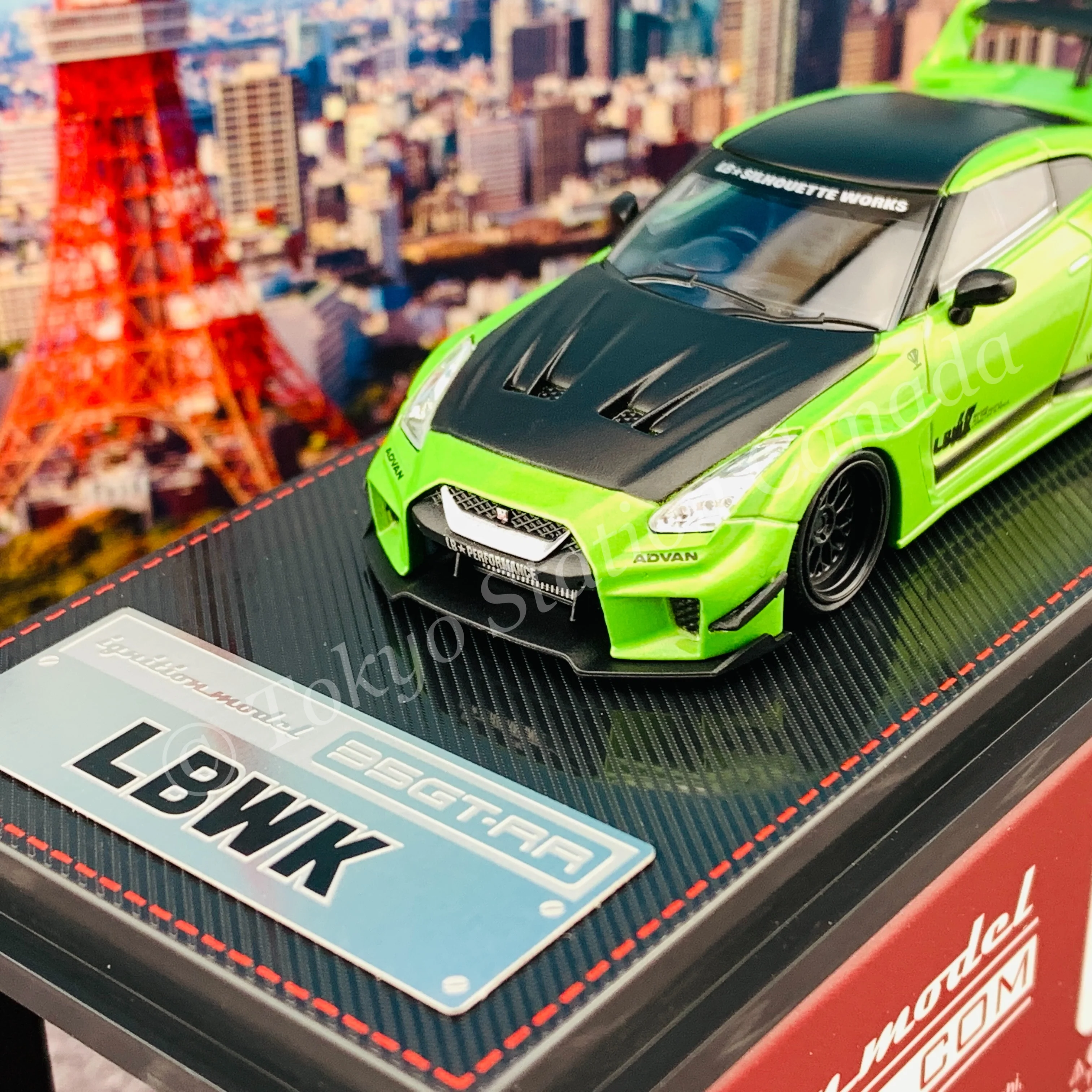 Ignition Model 1/64 LB-Silhouette WORKS GT Nissan 35GT-RR Green Metallic IG2384 - Image 2