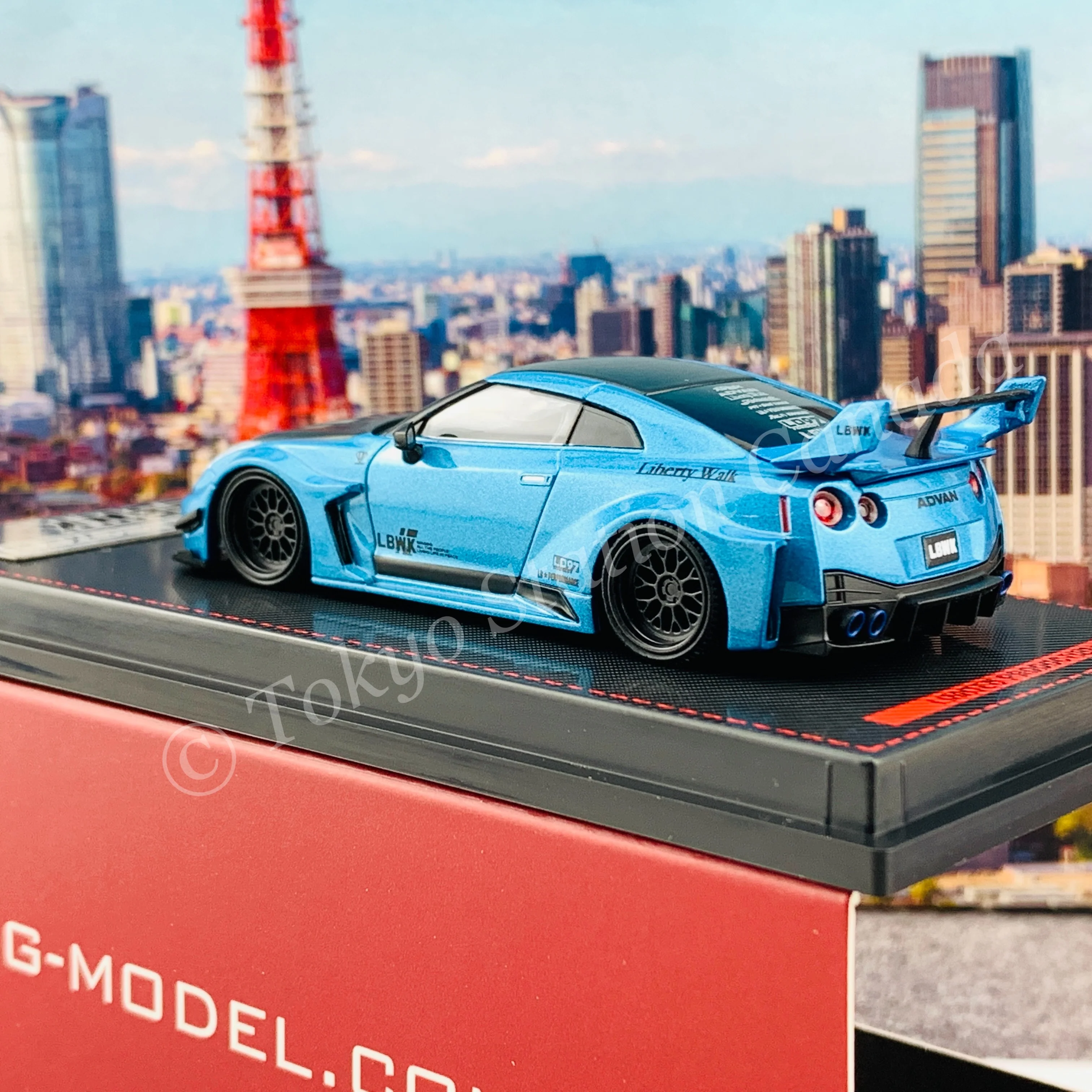 Ignition Model 1/64 LB-Silhouette WORKS GT Nissan 35GT-RR Light Blue Metallic IG2385 - Image 5