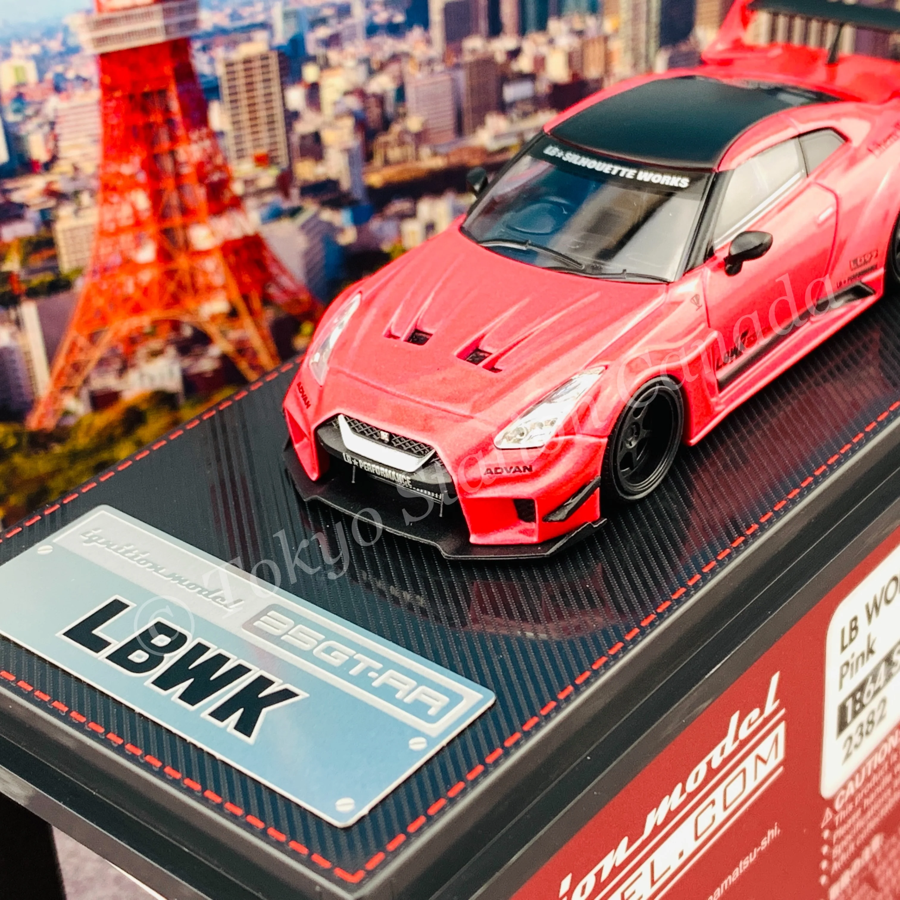 Ignition Model 1/64 LB-Silhouette WORKS GT Nissan 35GT-RR Pink IG2382 - Image 2