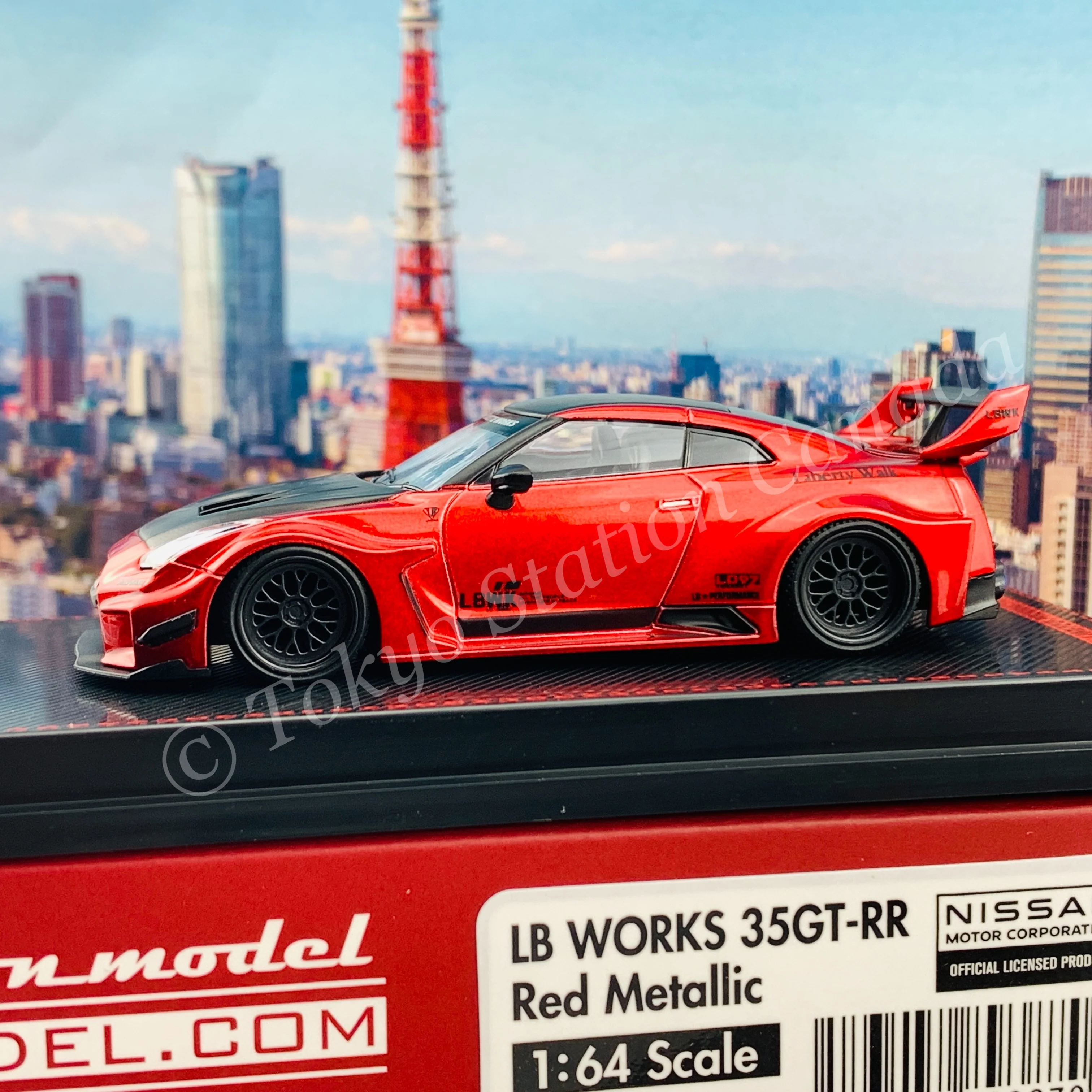 Ignition Model 1/64 LB-Silhouette WORKS GT Nissan 35GT-RR Red Metallic IG2387 - Image 3