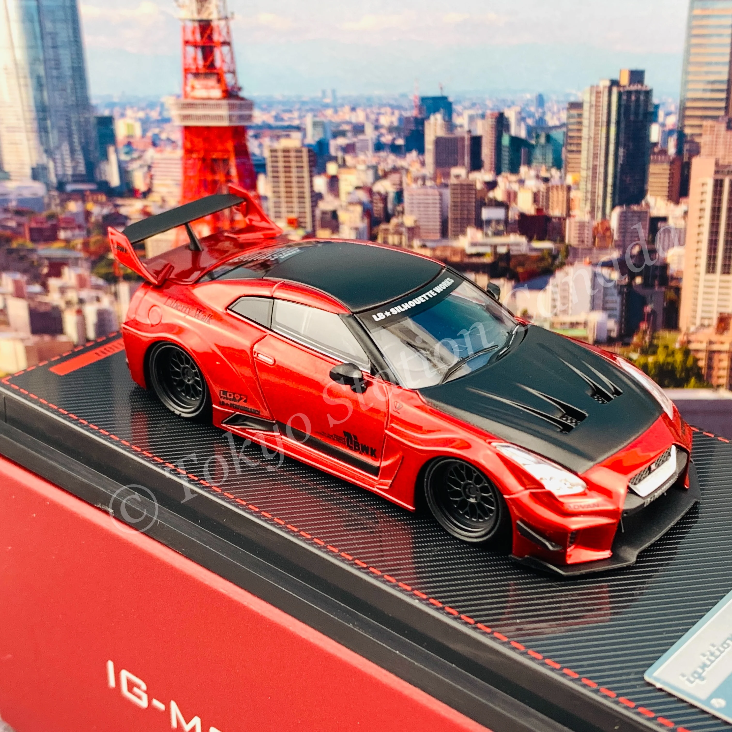 Ignition Model 1/64 LB-Silhouette WORKS GT Nissan 35GT-RR Red Metallic IG2387 - Image 4