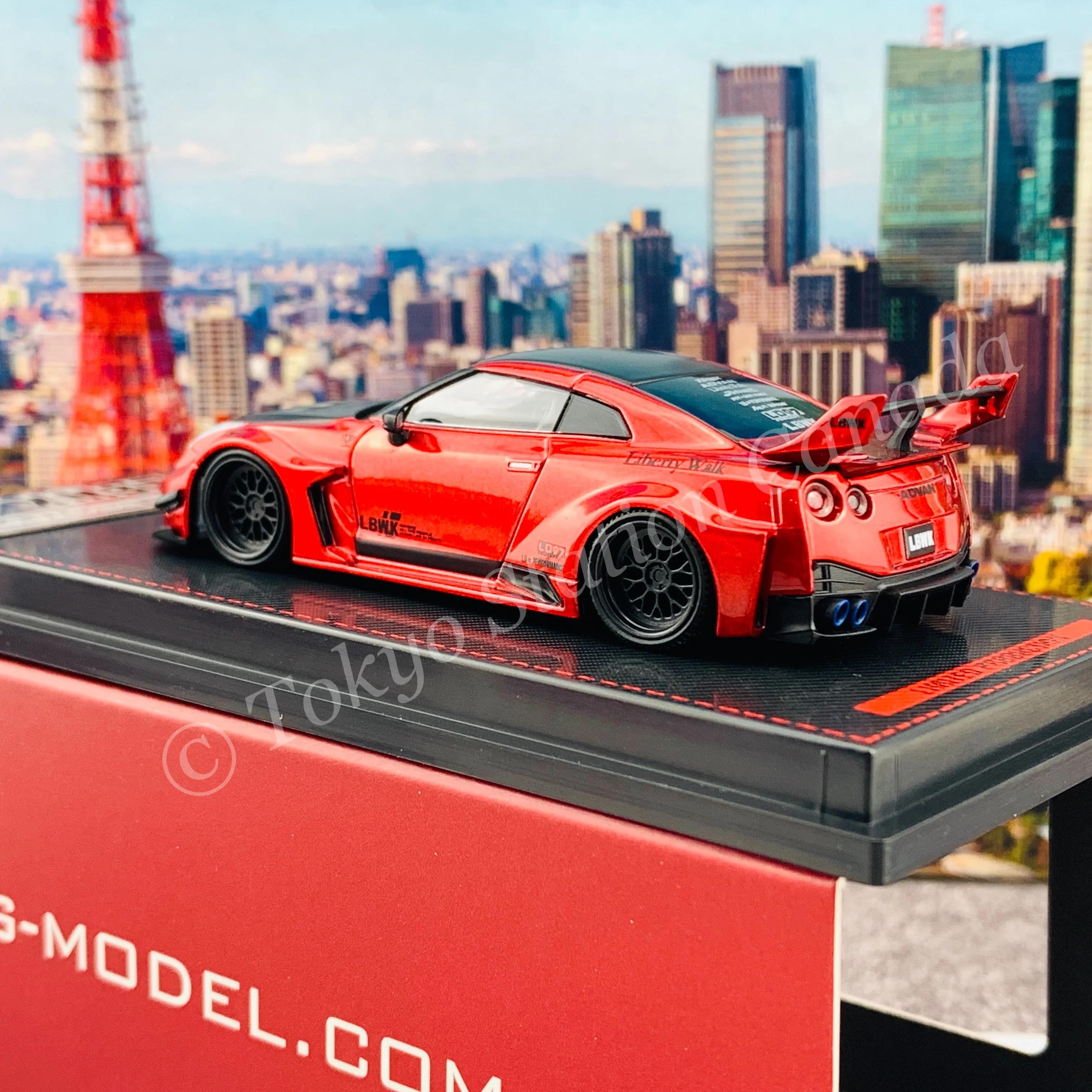 Ignition Model 1/64 LB-Silhouette WORKS GT Nissan 35GT-RR Red Metallic IG2387 - Image 5