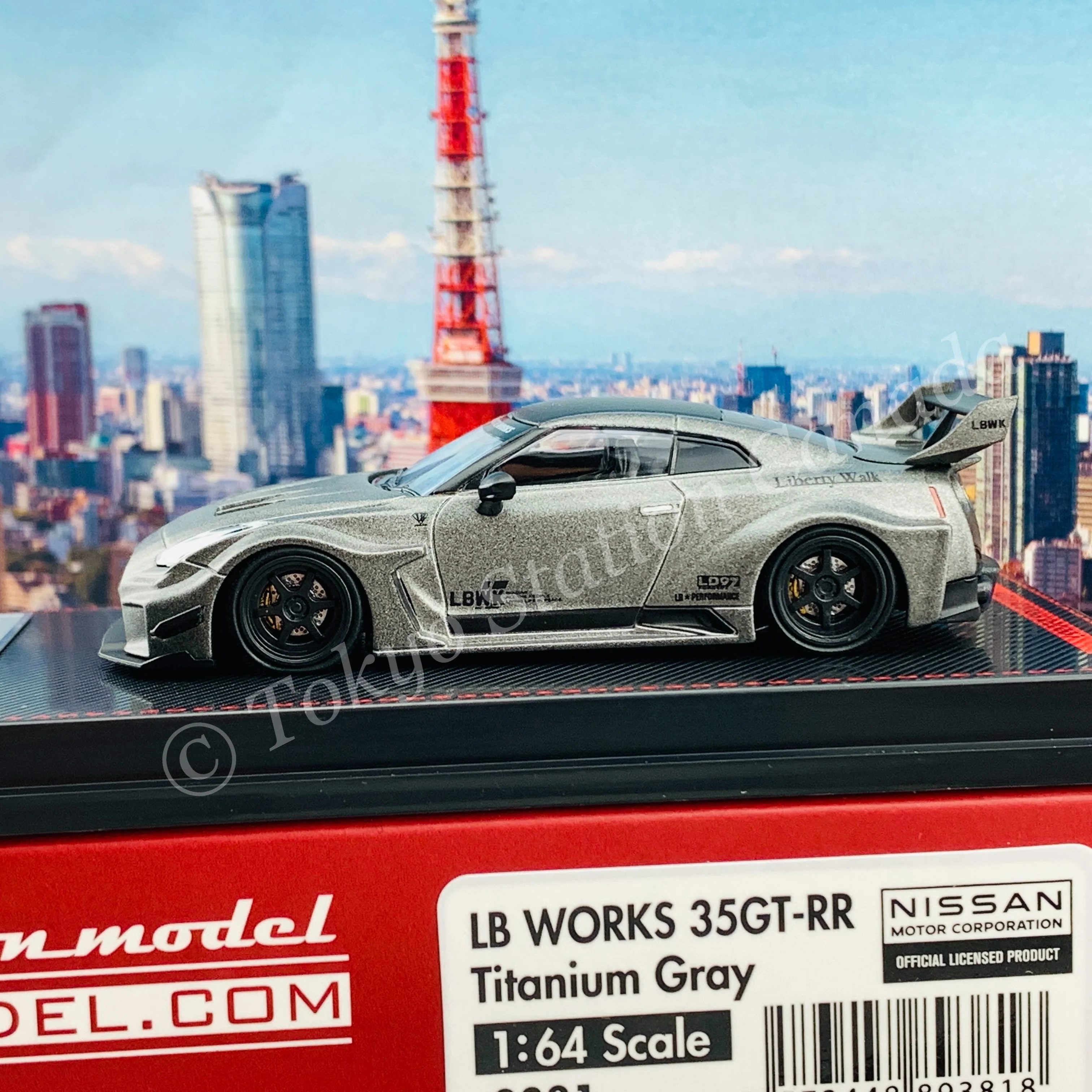 Ignition Model 1/64 LB-Silhouette WORKS GT Nissan 35GT-RR Titanium Gray IG2381 - Image 3