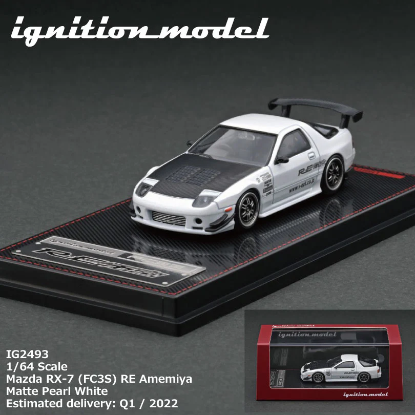Ignition Model 1/64 Mazda RX-7 (FC3S) RE Amemiya  Matte Pearl White IG2493 - Image 6