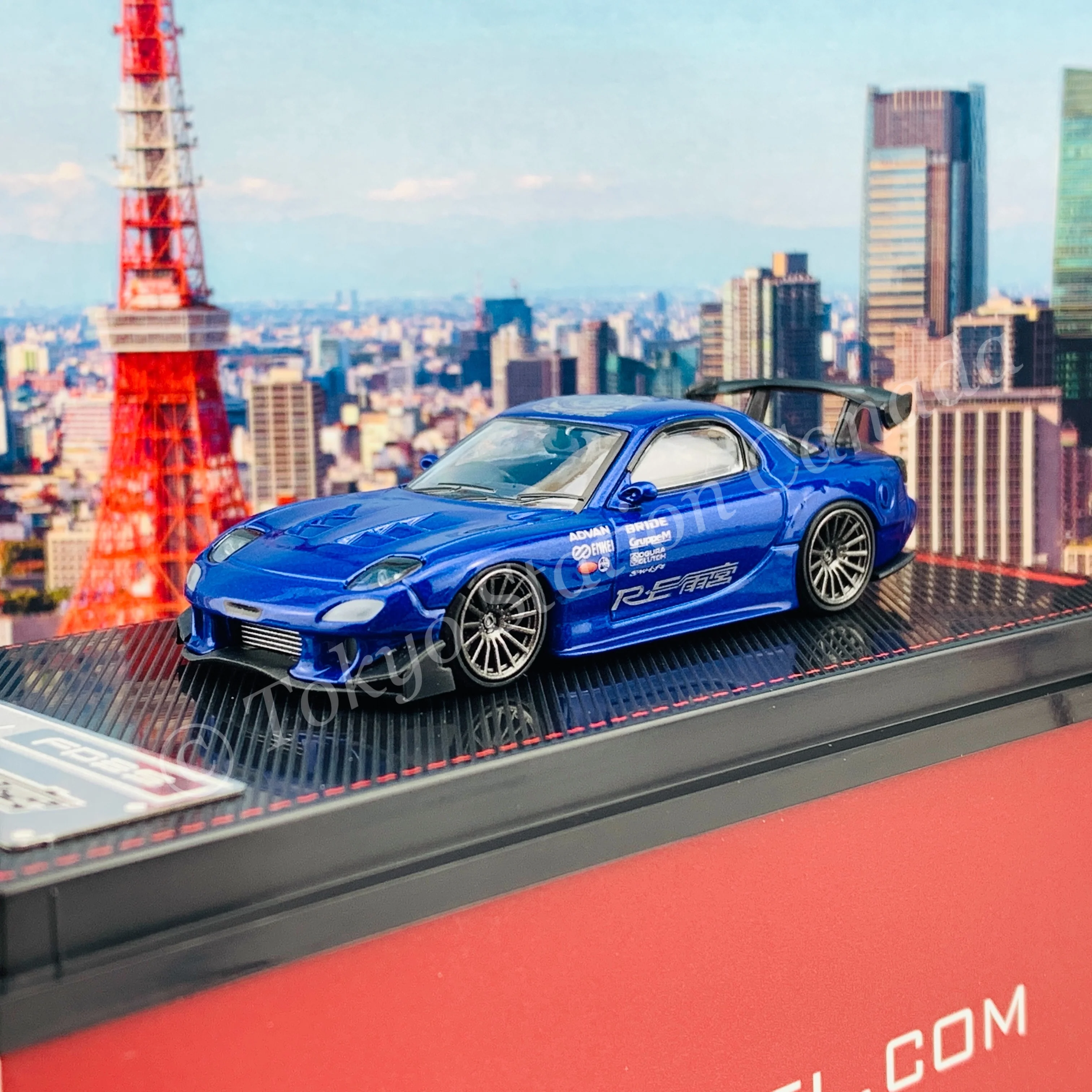 Ignition Model 1/64 Mazda RX-7 (FD3S) RE Amemiya Blue Metallic IG1951 - Image 2