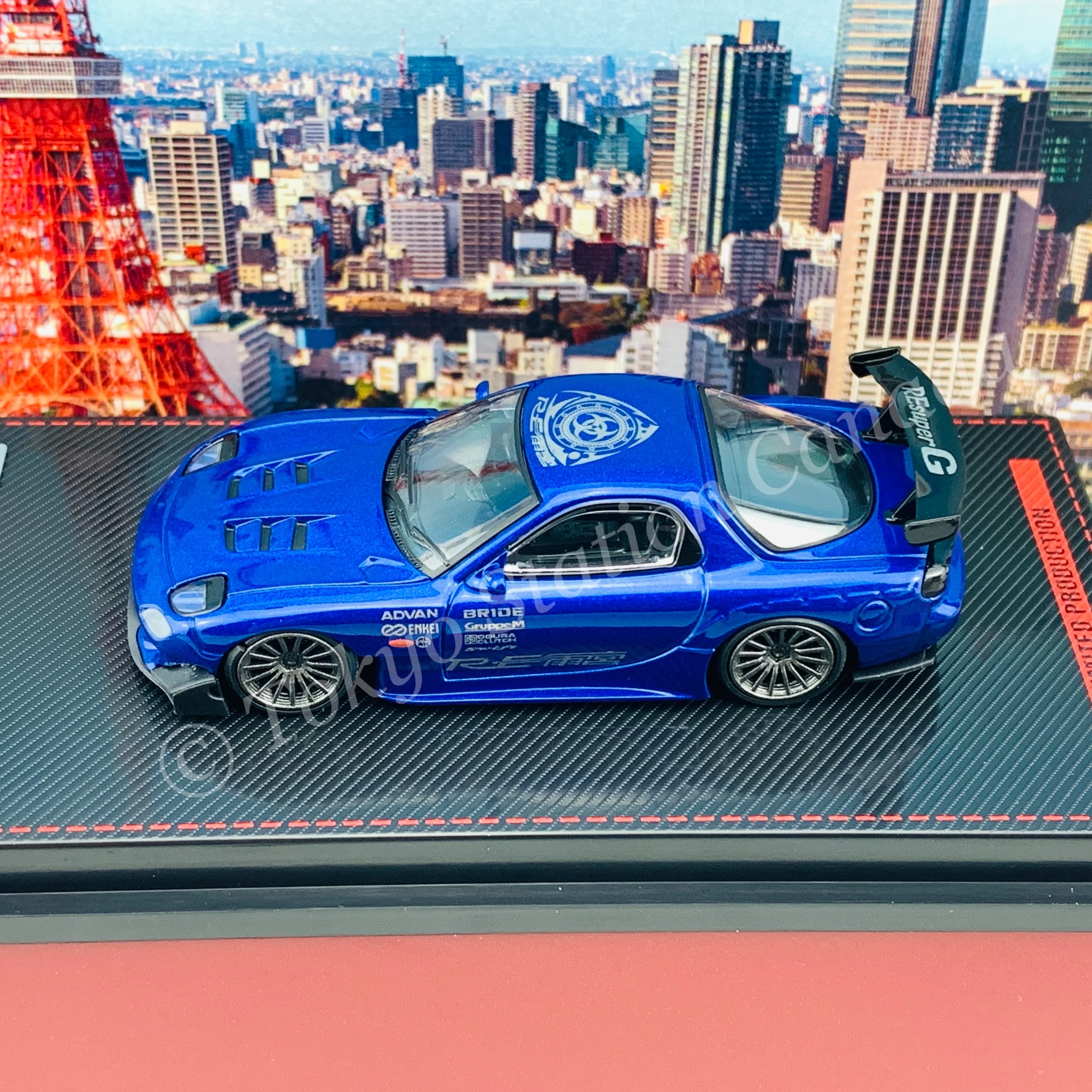 Ignition Model 1/64 Mazda RX-7 (FD3S) RE Amemiya Blue Metallic IG1951 - Image 5