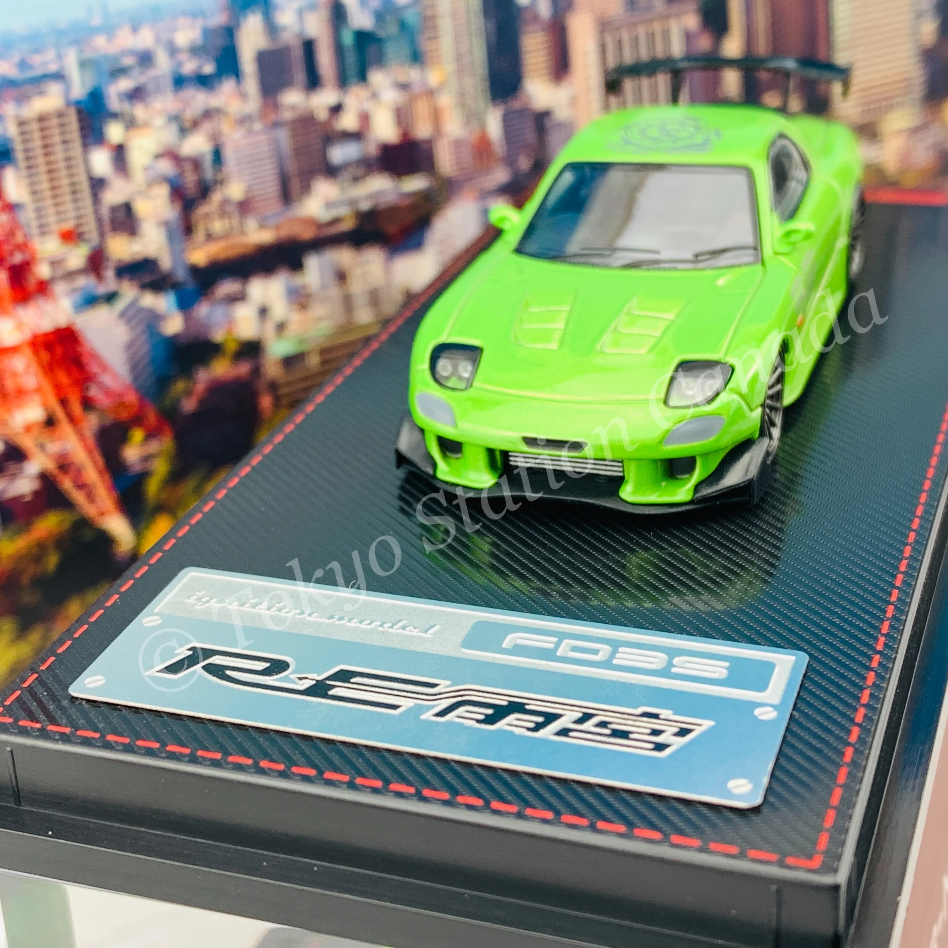 Ignition Model 1/64 Mazda RX-7 (FD3S) RE Amemiya Green Metallic IG1947 - Image 3