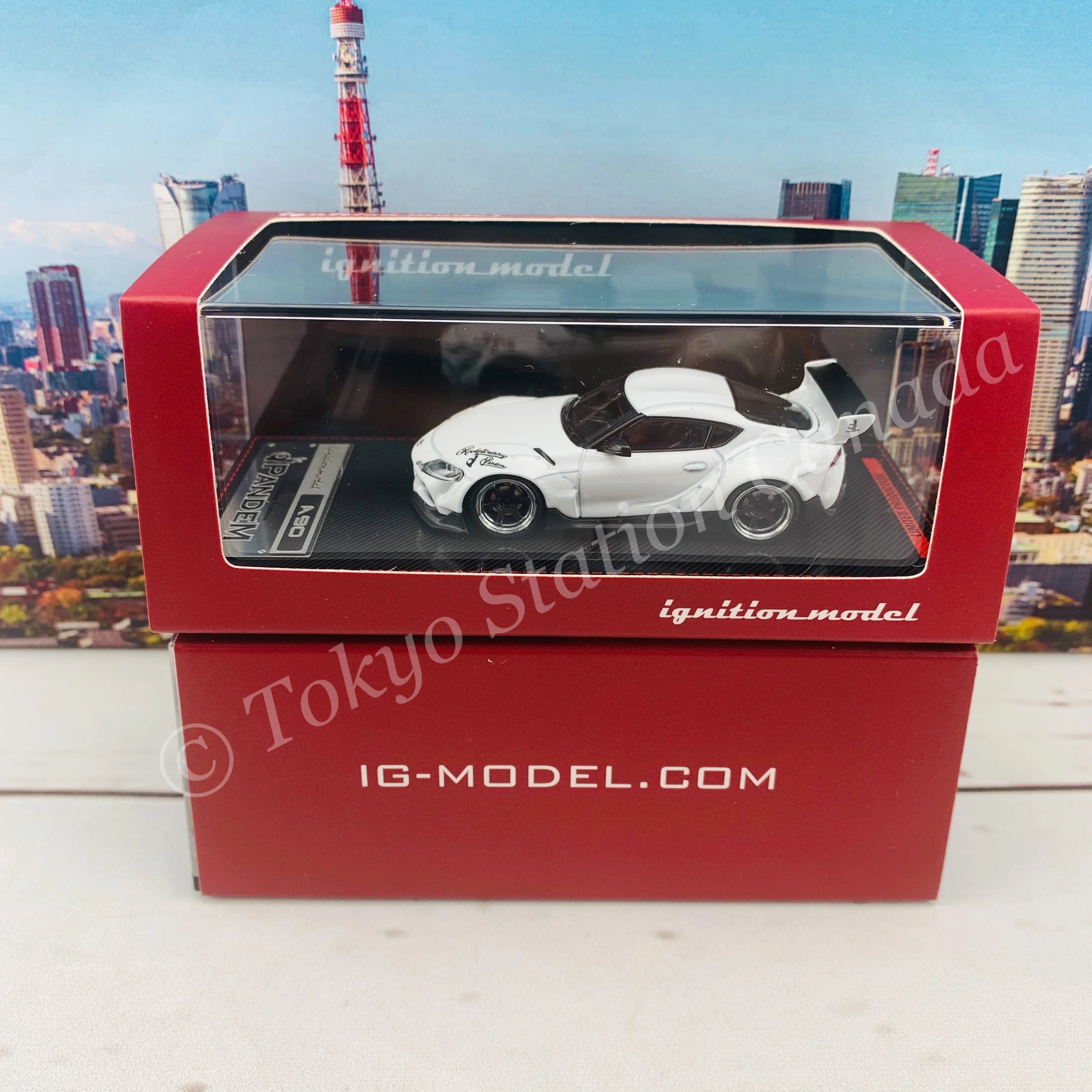 Ignition Model 1/64 PANDEM Supra (A90) Pearl White IG2333 - Image 7