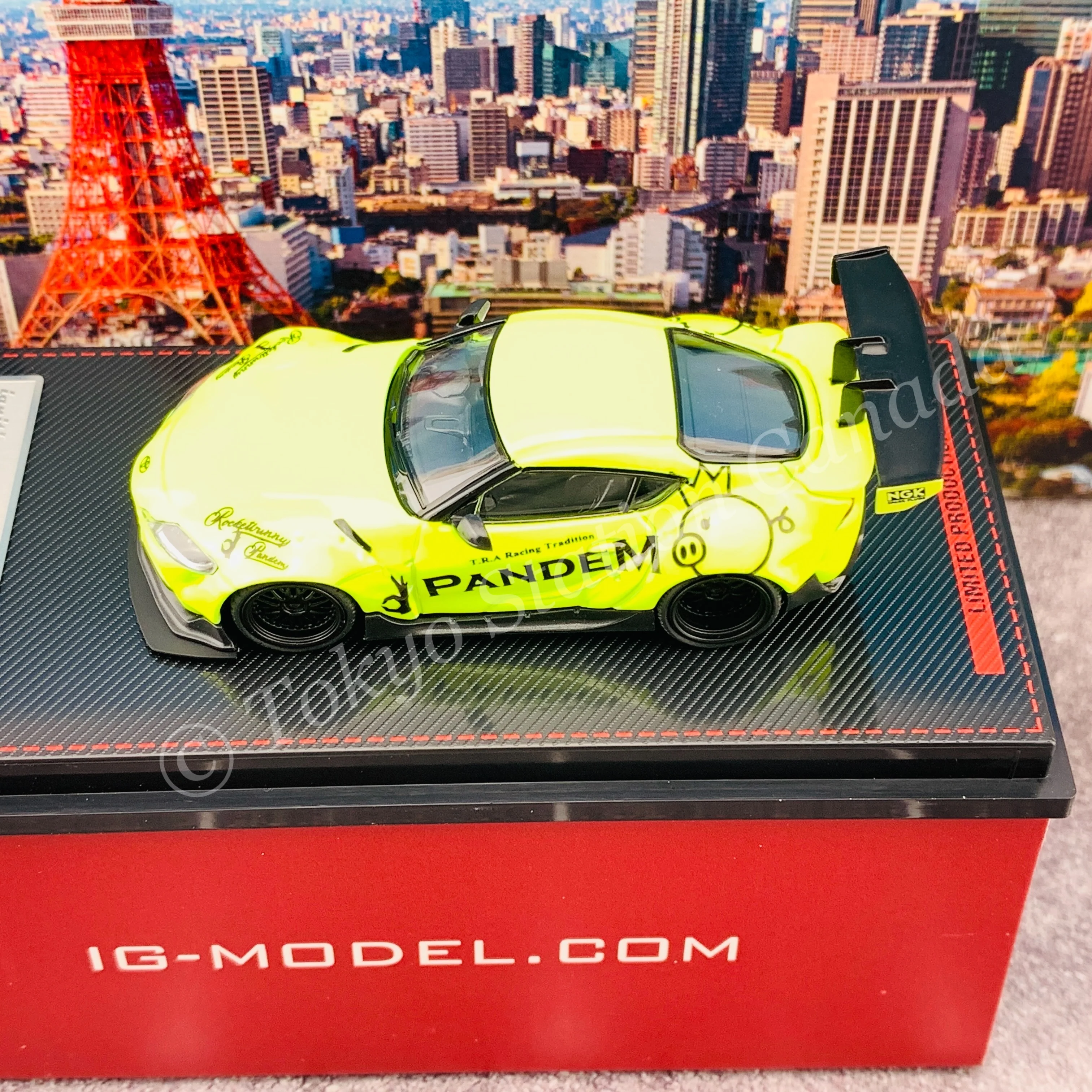 Ignition Model 1/64 PANDEM Supra (A90) Yellow Green IG2337 - Image 5
