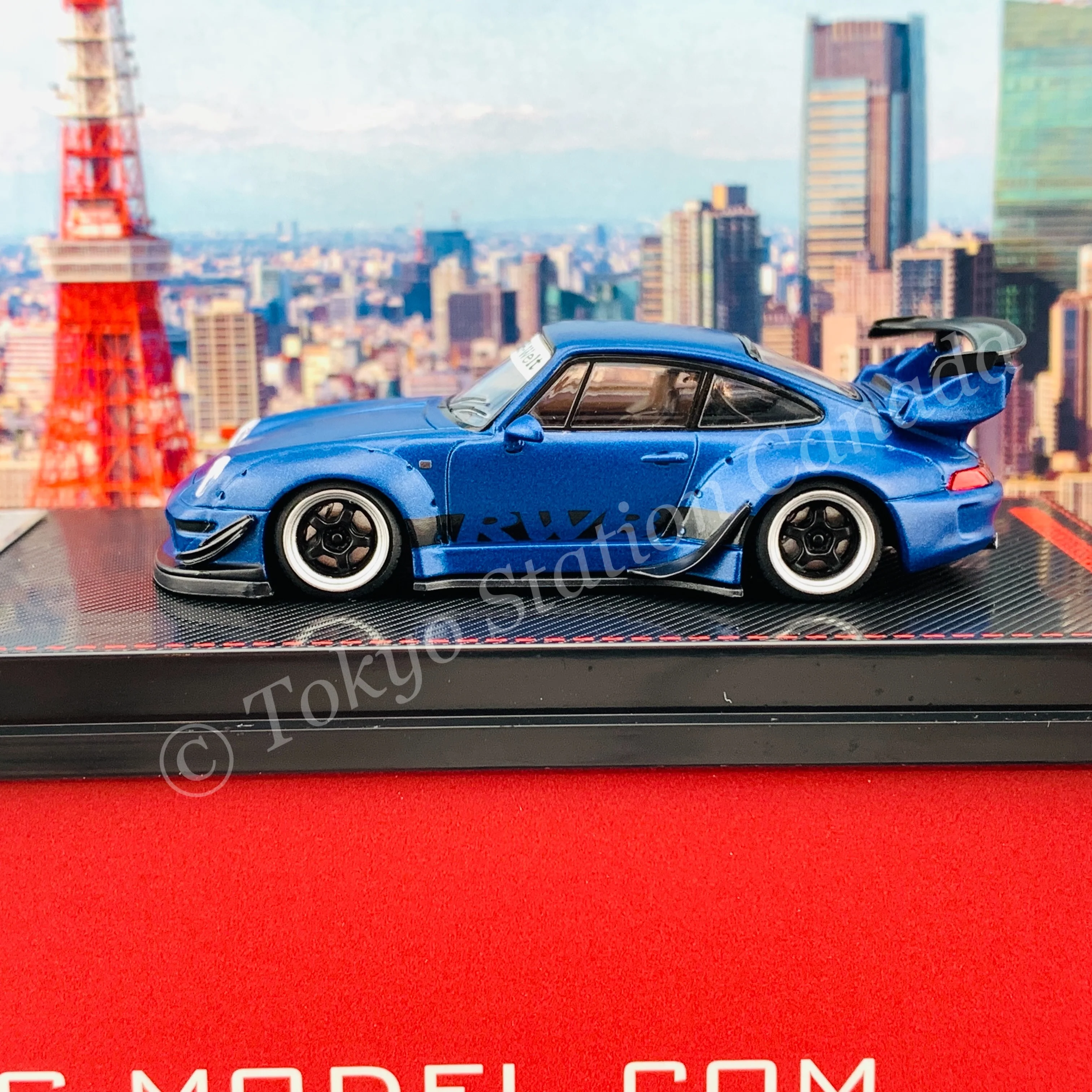 Ignition Model 1/64 RWB 993 Matte Blue Metallic IG2150 - Image 3