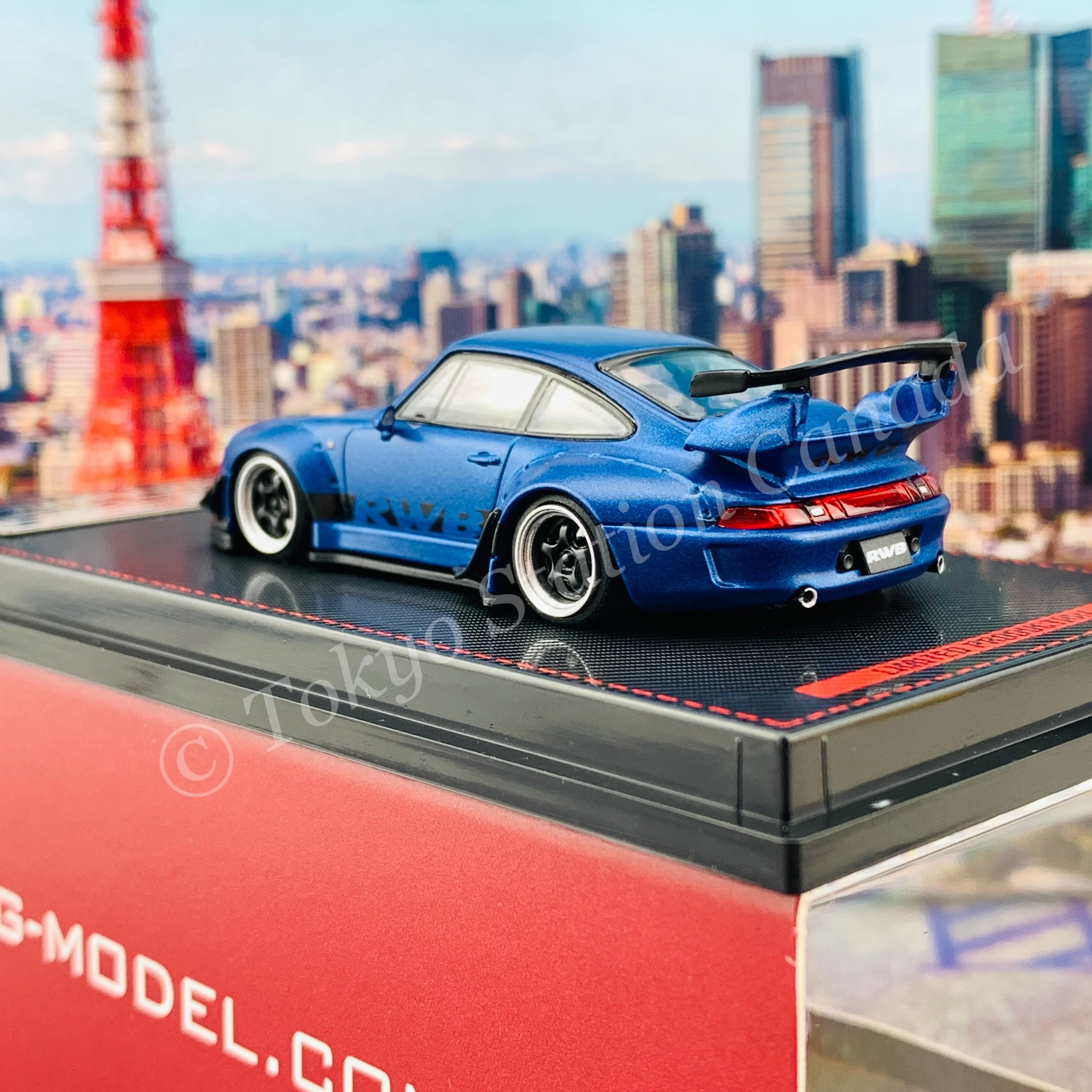Ignition Model 1/64 RWB 993 Matte Blue Metallic IG2150 - Image 4