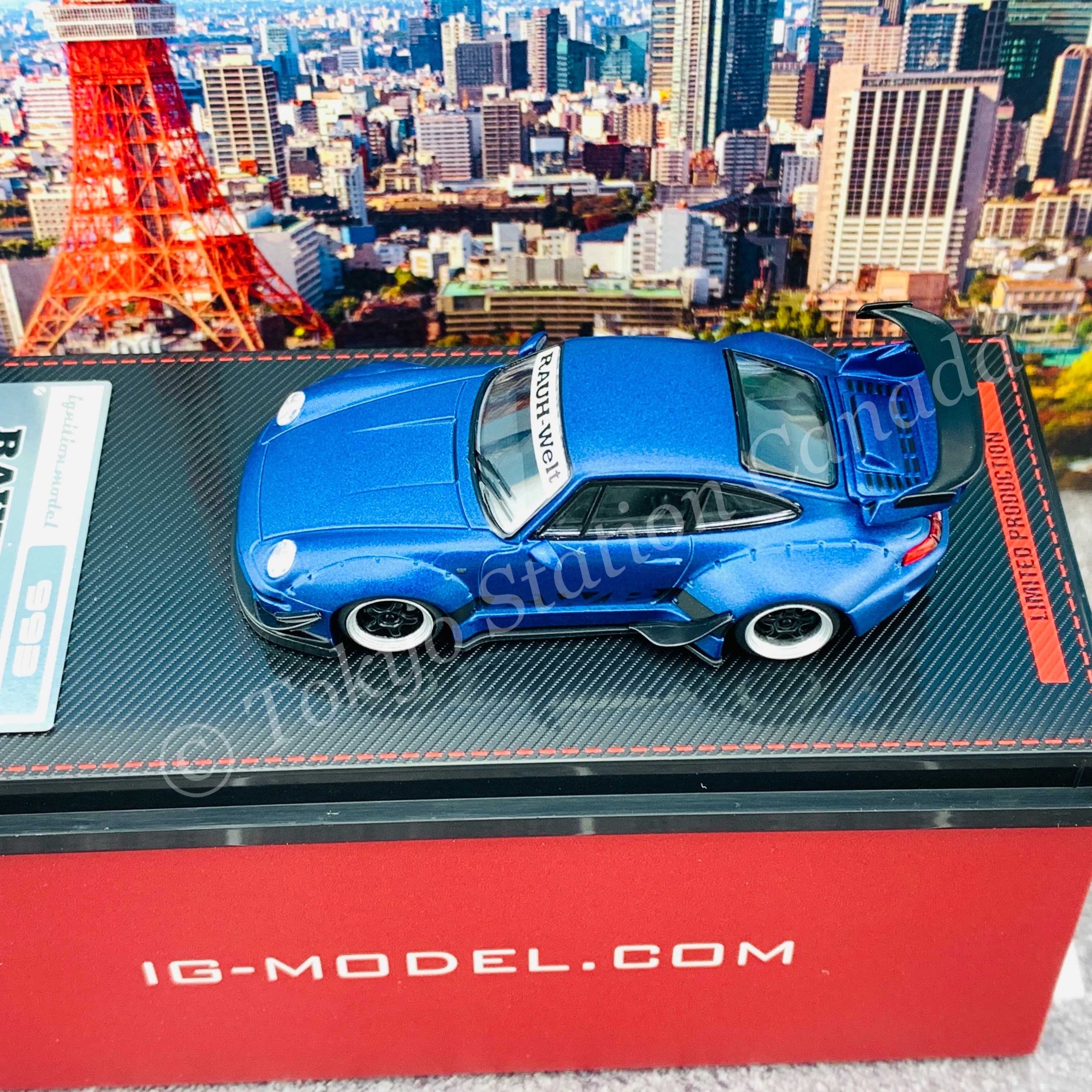 Ignition Model 1/64 RWB 993 Matte Blue Metallic IG2150 - Image 5