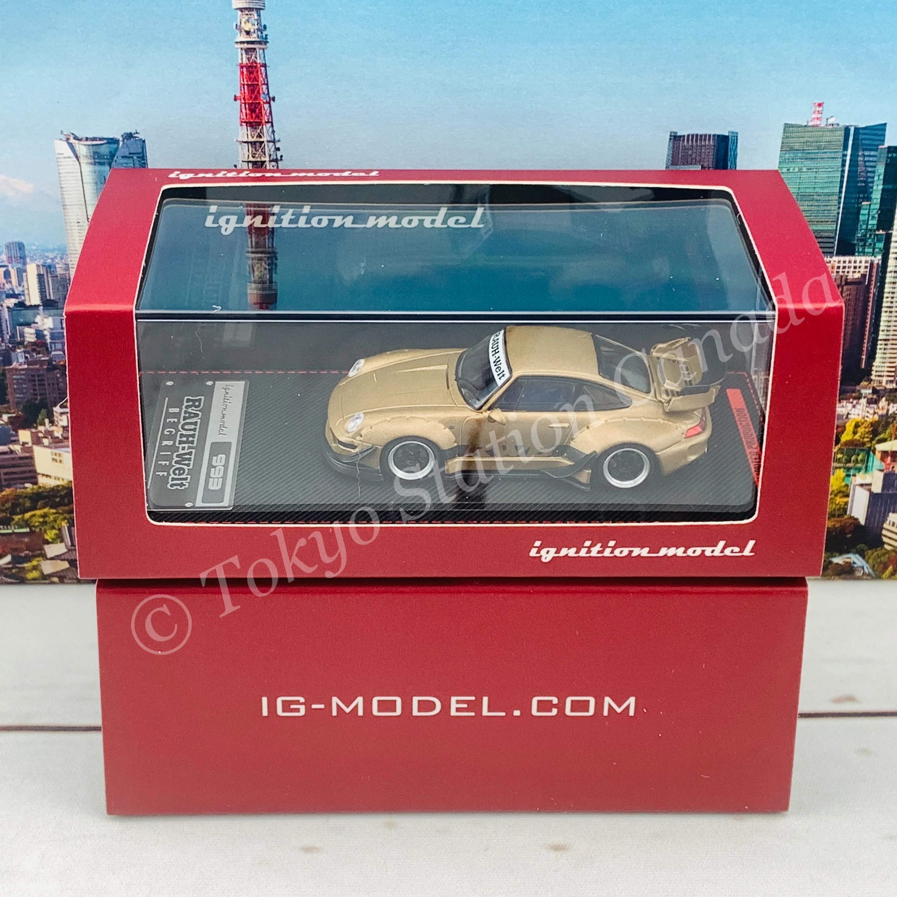 Ignition Model 1/64 RWB 993 Matte Gold IG2157 - Image 6